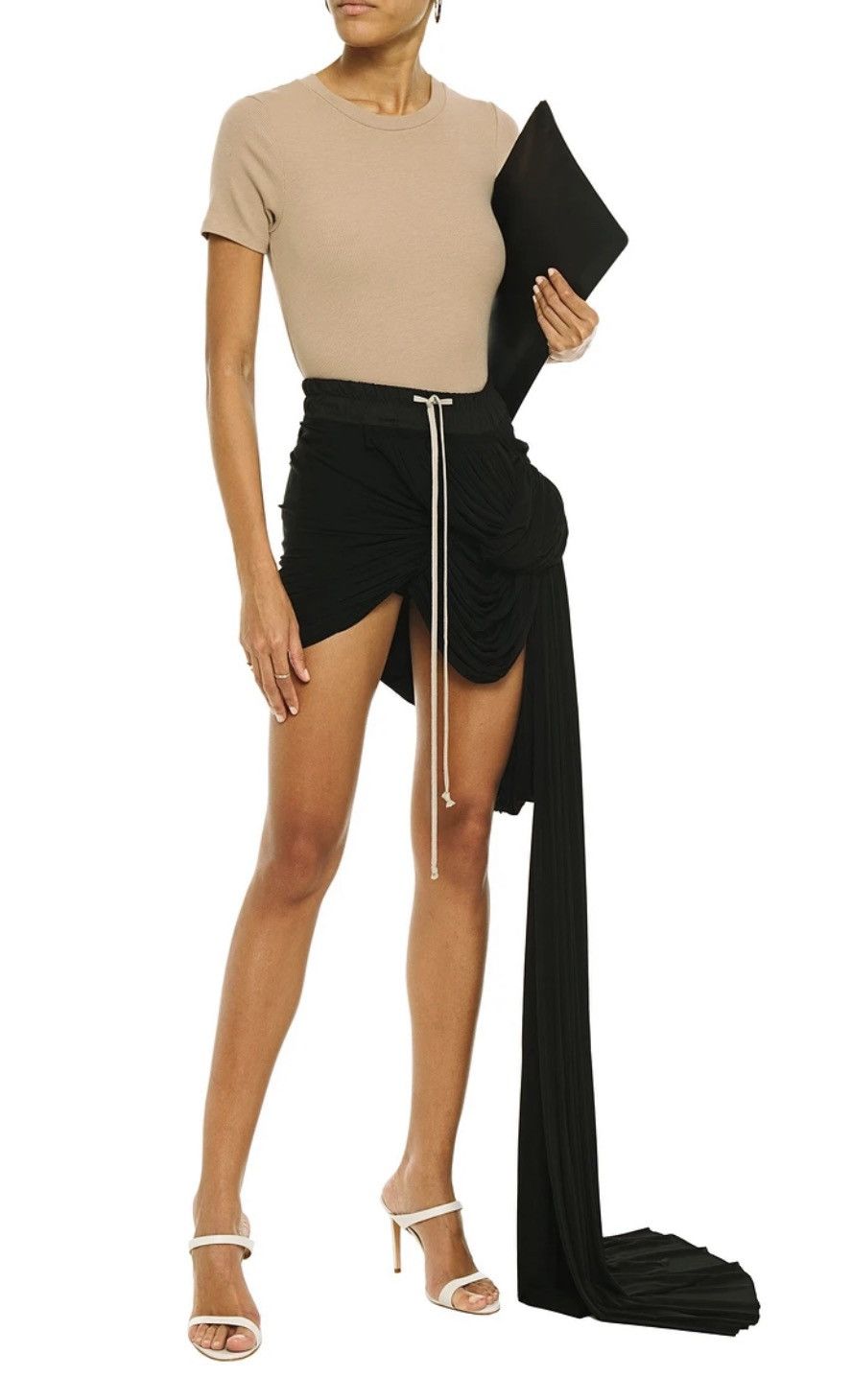 Rick Owens Draped mini skirt EU42 Size 28" / US 6 / IT 42 - 3 Thumbnail