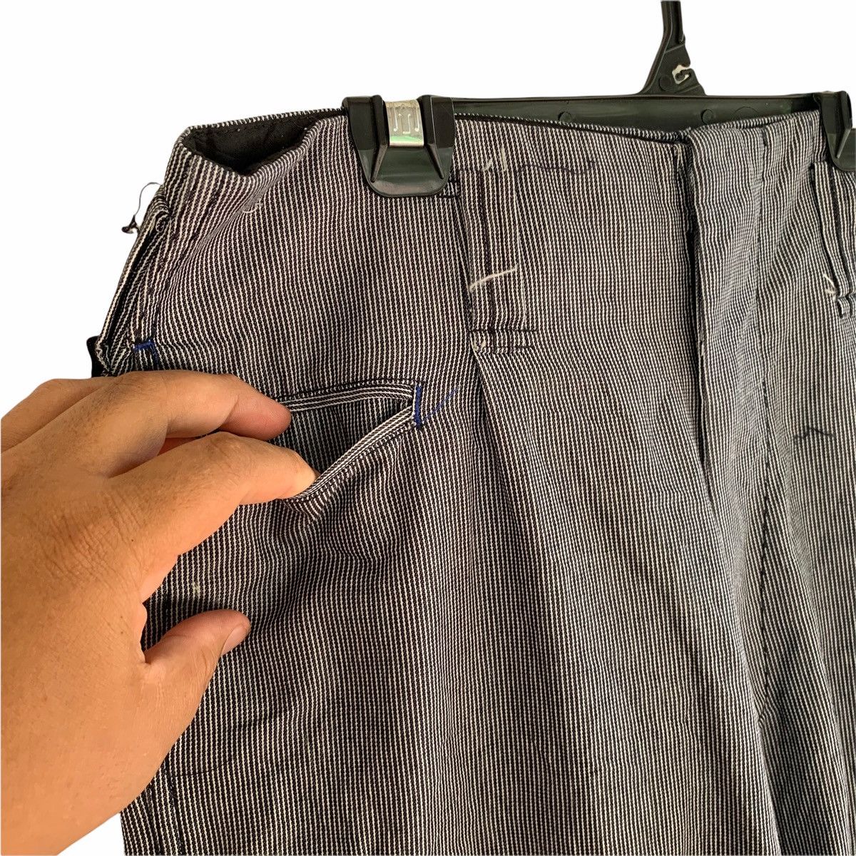 Japanese Brand Japan WM Nikka Hickory Striped Cargo Pant Size US 32 / EU 48 - 6 Thumbnail