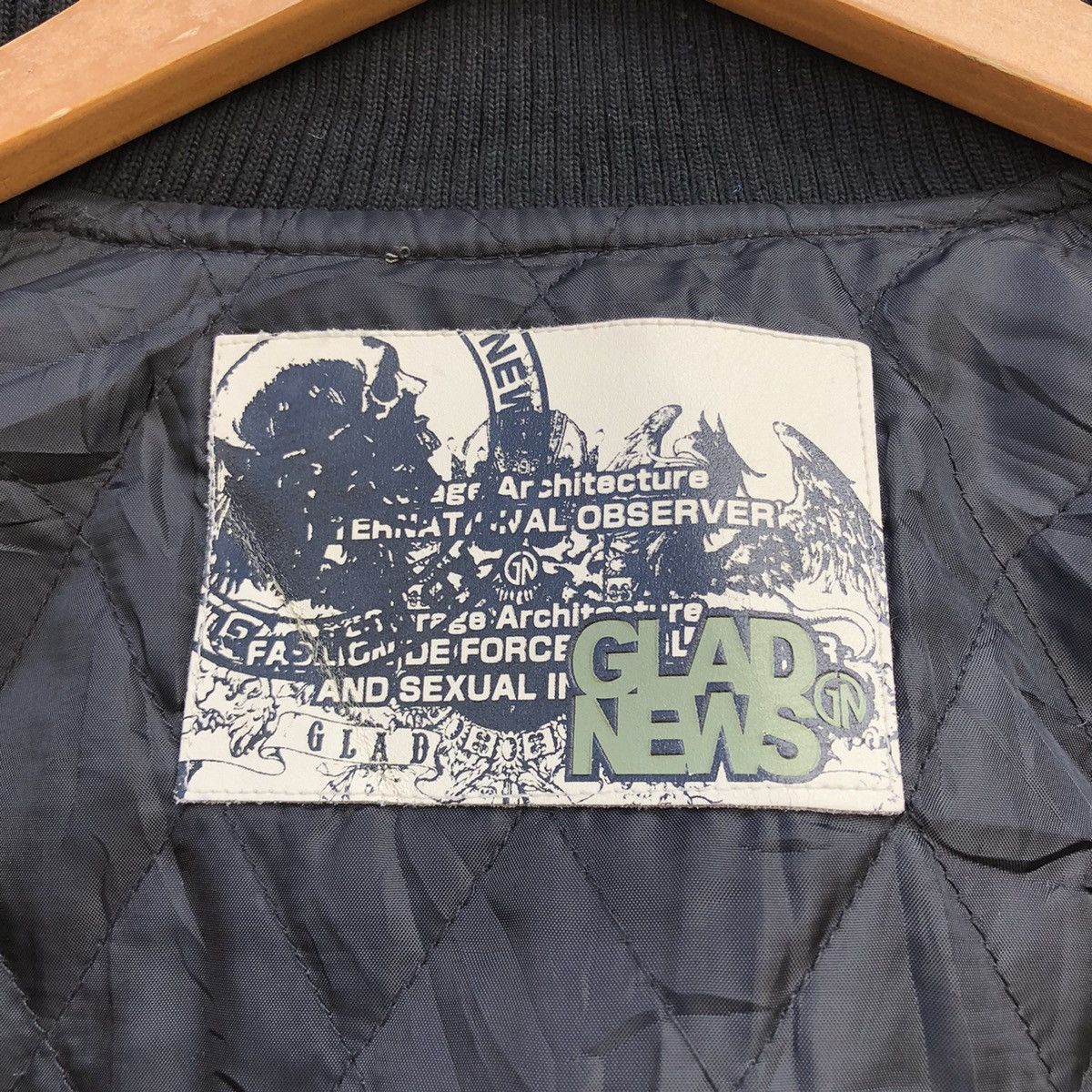 Japanese Brand × Vintage Vintage GLAD NEWS JAPAN NICE DESIGN Varsity Jacket Women XS Size ONE SIZE - 11 Thumbnail
