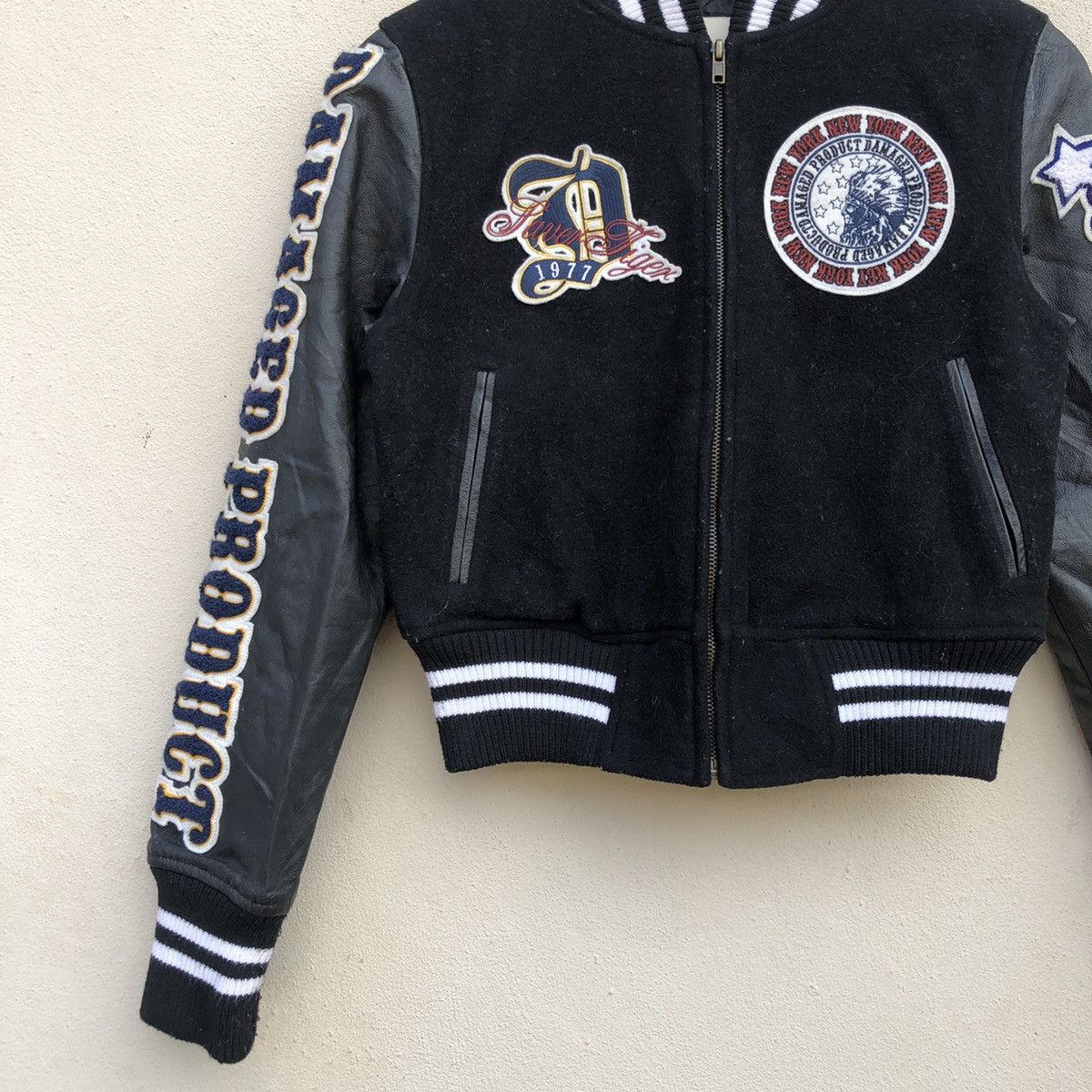 Japanese Brand × Vintage Vintage GLAD NEWS JAPAN NICE DESIGN Varsity Jacket Women XS Size ONE SIZE - 4 Thumbnail