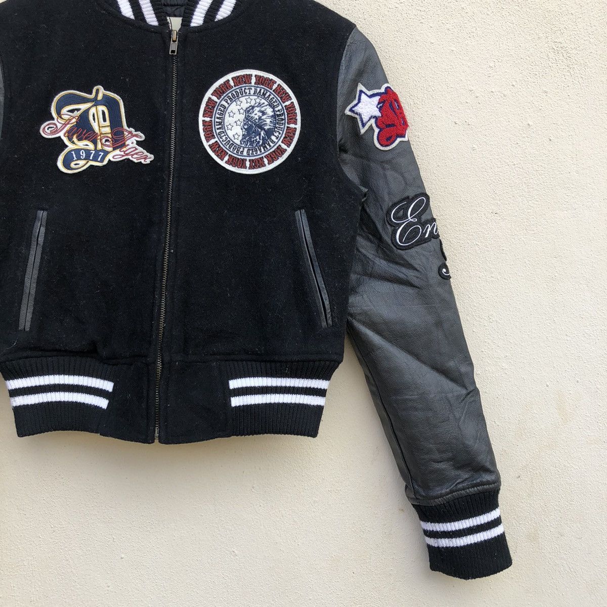 Japanese Brand × Vintage Vintage GLAD NEWS JAPAN NICE DESIGN Varsity Jacket Women XS Size ONE SIZE - 3 Thumbnail