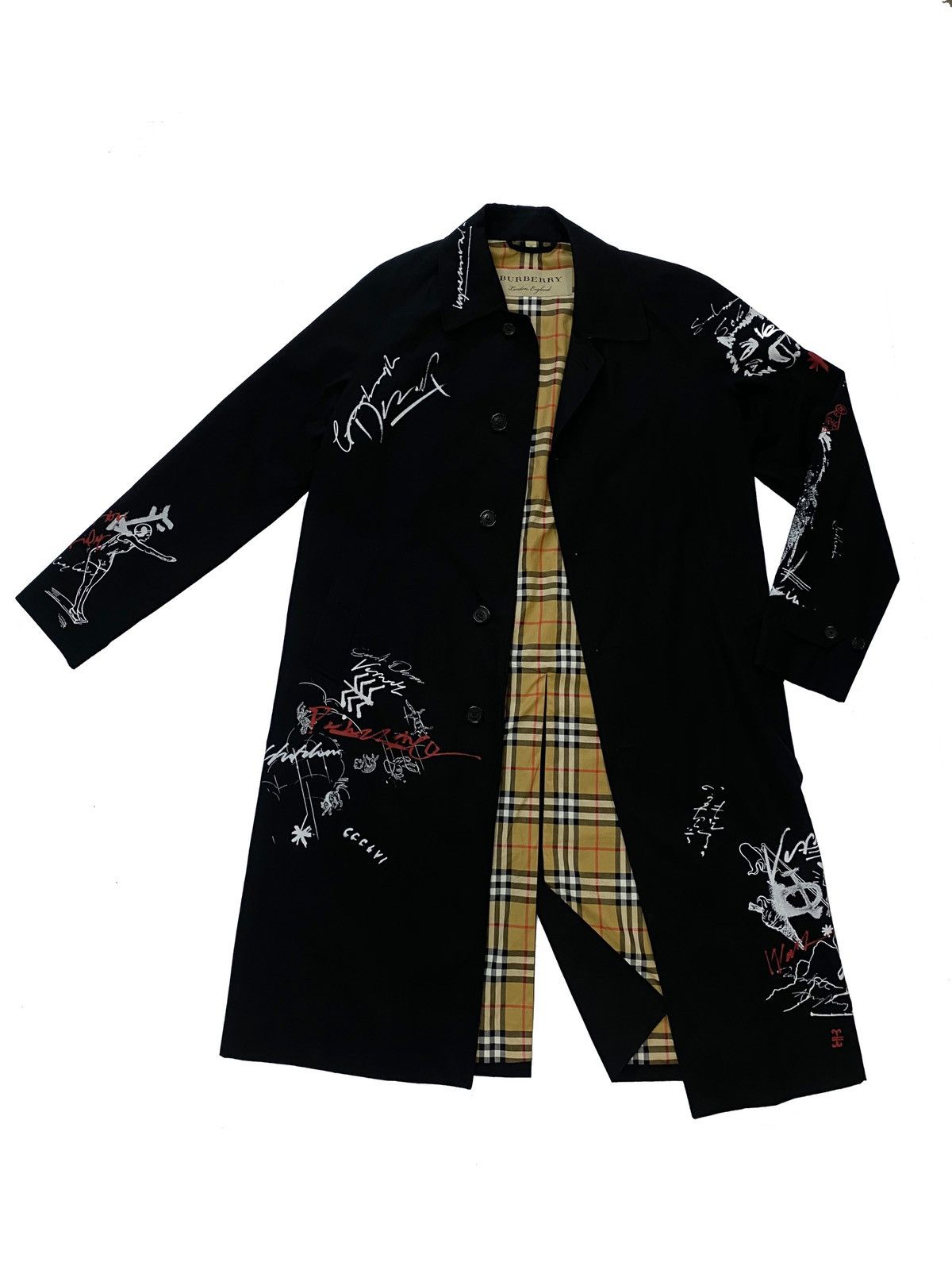 Burberry Burberry Car Sketch Men s Doodle Print Coat Trench Grailed