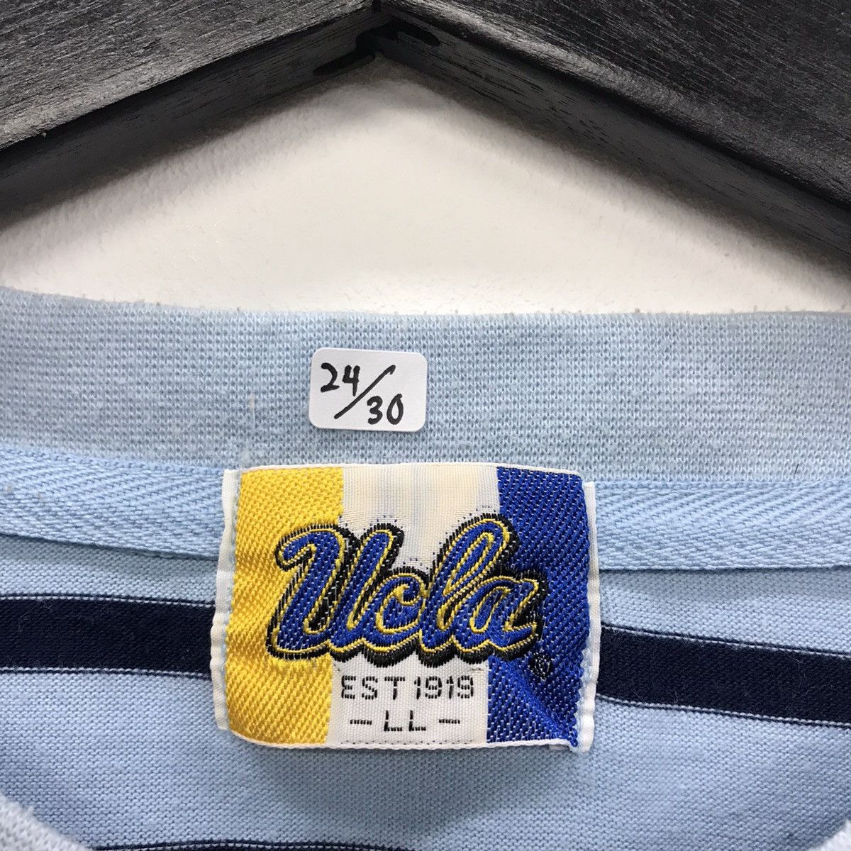 Vintage Rare!! Vintage American College UCLA Stripe Tee Size US XL / EU 56 / 4 - 12 Thumbnail