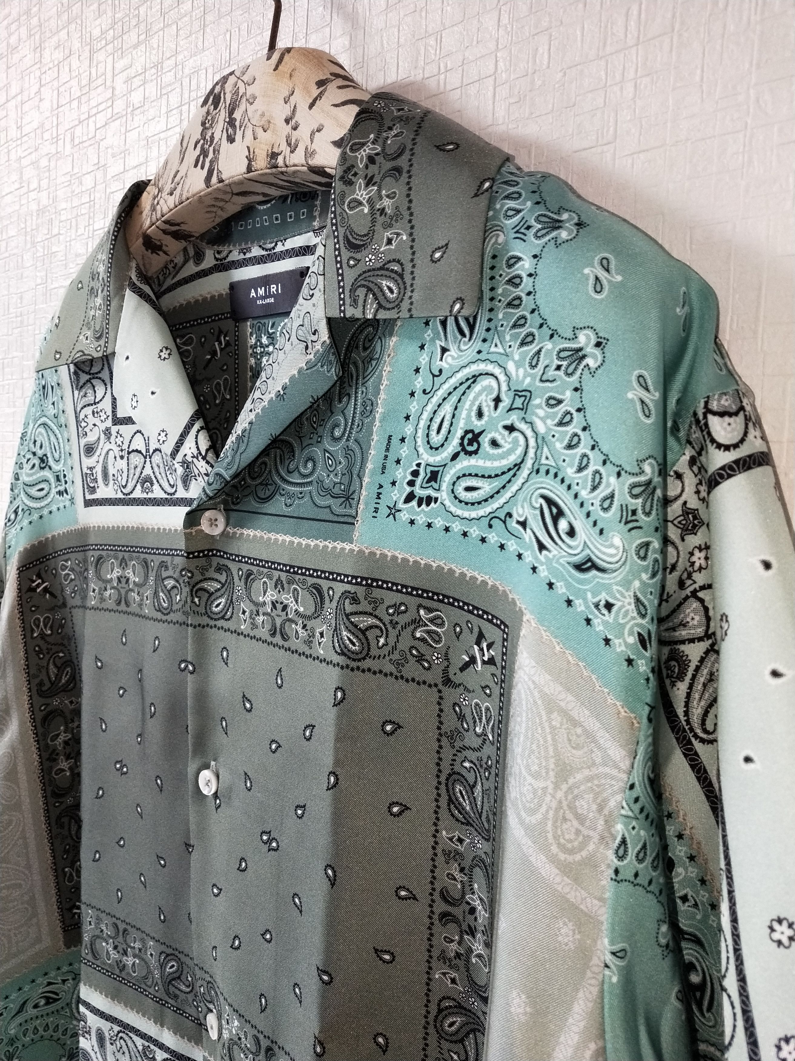Amiri Bandana Patchwork Silk Shirt Size US XXL / EU 58 / 5 - 3 Thumbnail