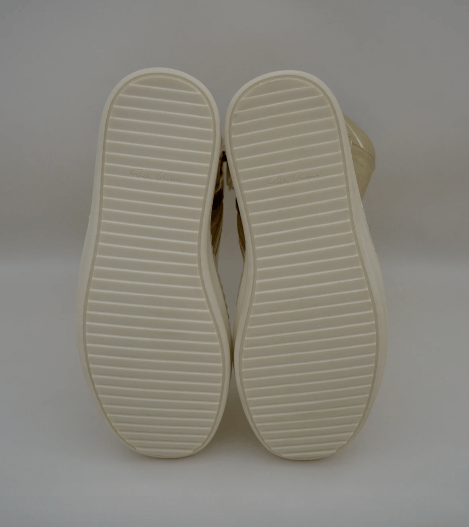 Rick Owens A/W 19 Gold Leather Geobaskets Sneakers Size US 8.5 / IT 38.5 - 10 Thumbnail