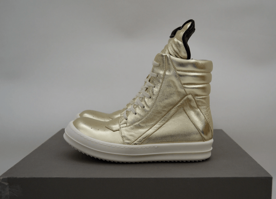 Rick Owens A/W 19 Selfridges Exclusive Gold Geobaskets | Grailed