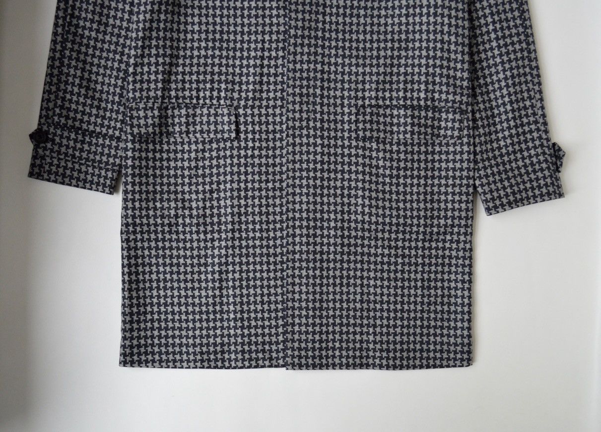 Prada S/S 09 Gray Silk Houndstooth Mac Jacket Size US M / EU 48-50 / 2 - 5 Thumbnail