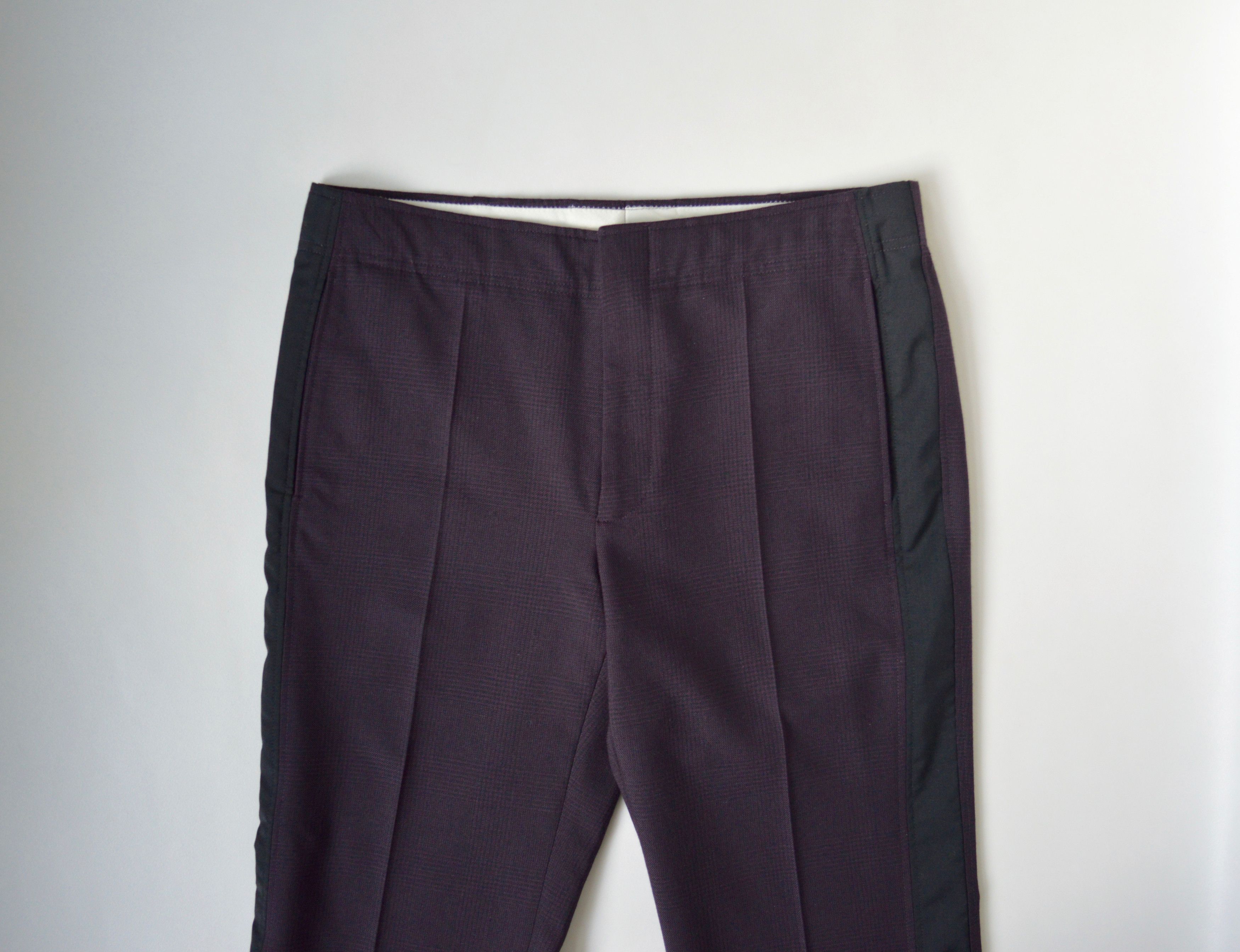 Maison Margiela A/W 17 Check Wool Side Stripe Trousers Size US 32 / EU 48 - 2 Thumbnail