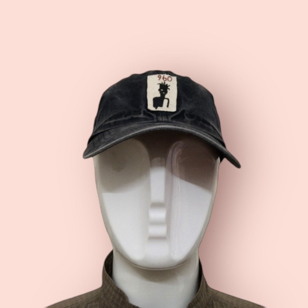 Jean-Michel Basquiat × Vintage JEAN MICHEL BASQUIAT BLACK WASHED DENIM STRAPBACK Size ONE SIZE - 5 Thumbnail