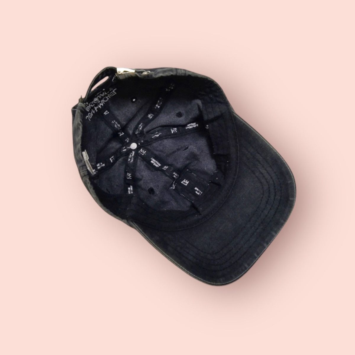 Jean-Michel Basquiat × Vintage JEAN MICHEL BASQUIAT BLACK WASHED DENIM STRAPBACK Size ONE SIZE - 11 Thumbnail