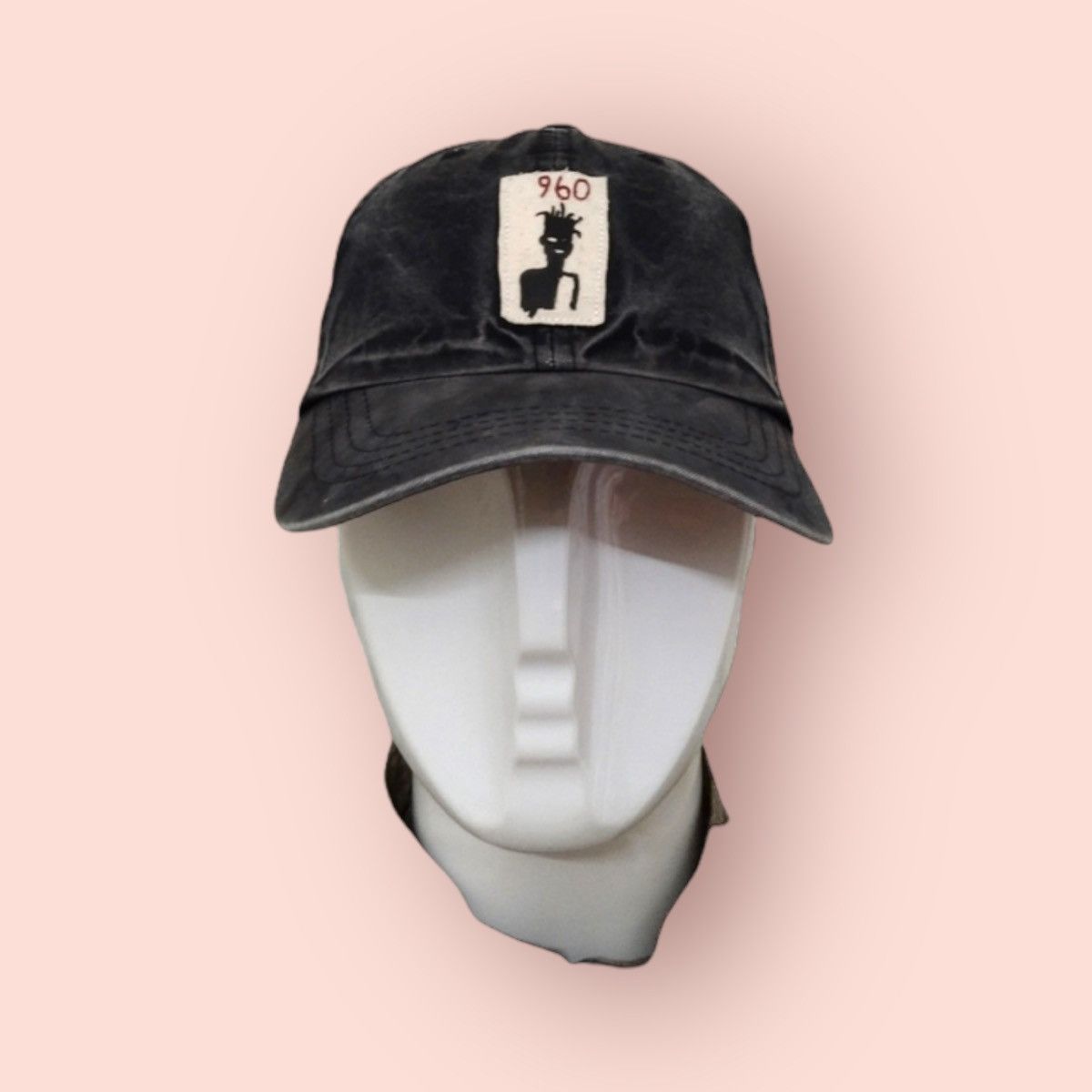 Jean-Michel Basquiat × Vintage JEAN MICHEL BASQUIAT BLACK WASHED DENIM STRAPBACK Size ONE SIZE - 2 Thumbnail