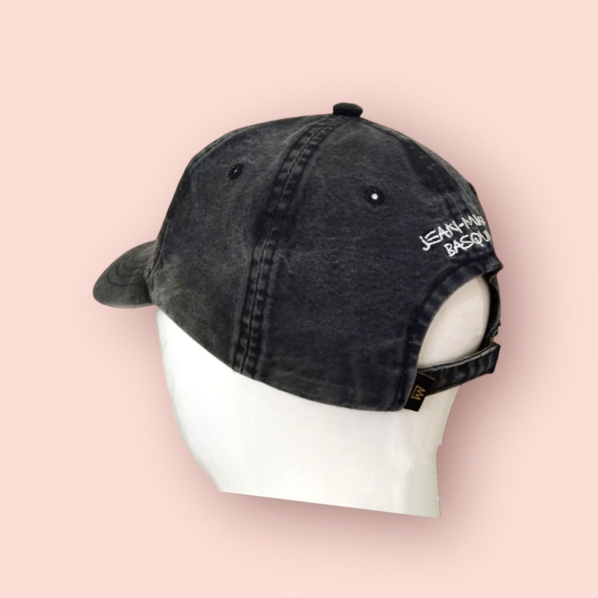 Jean-Michel Basquiat × Vintage JEAN MICHEL BASQUIAT BLACK WASHED DENIM STRAPBACK Size ONE SIZE - 6 Thumbnail