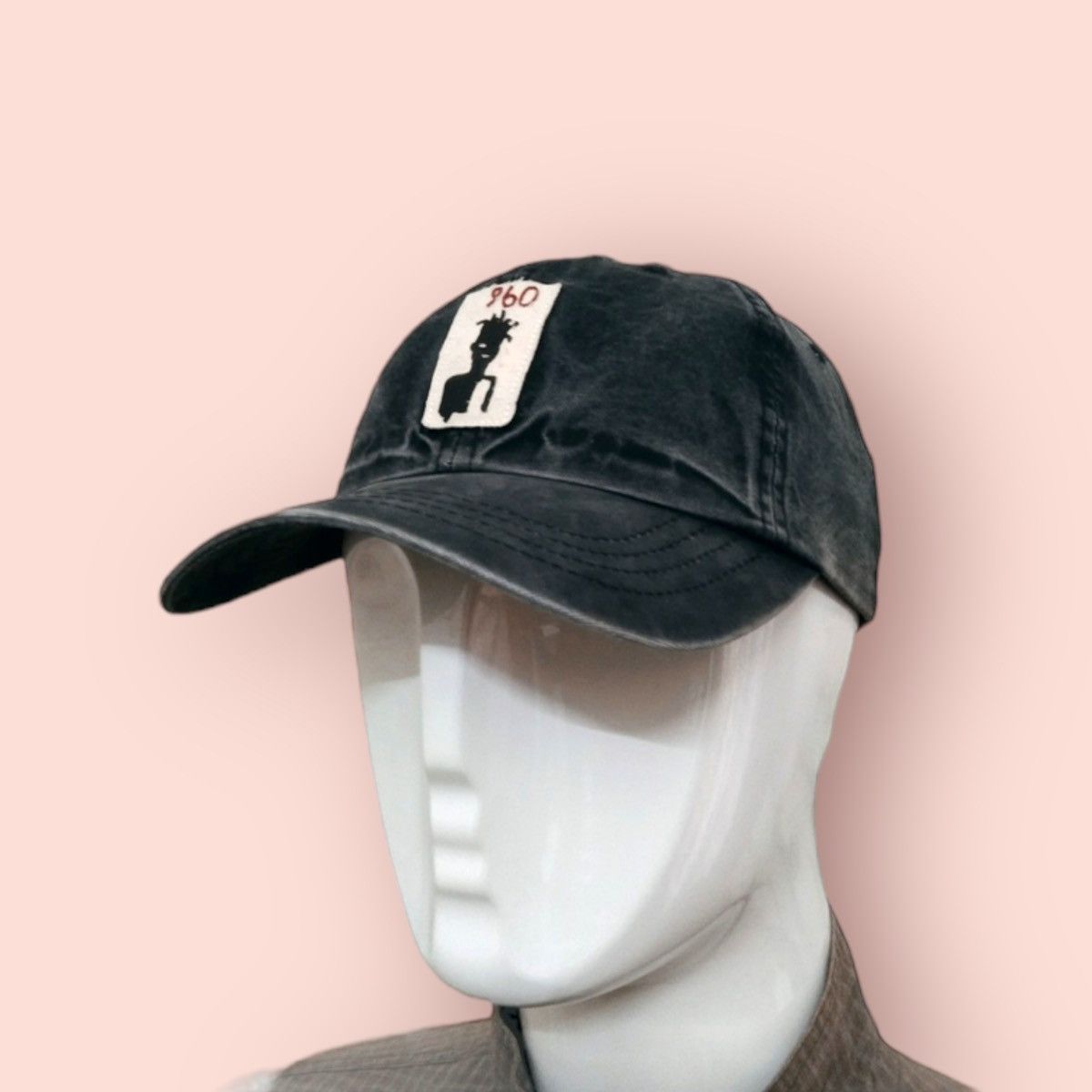 Jean-Michel Basquiat × Vintage JEAN MICHEL BASQUIAT BLACK WASHED DENIM STRAPBACK Size ONE SIZE - 1 Thumbnail
