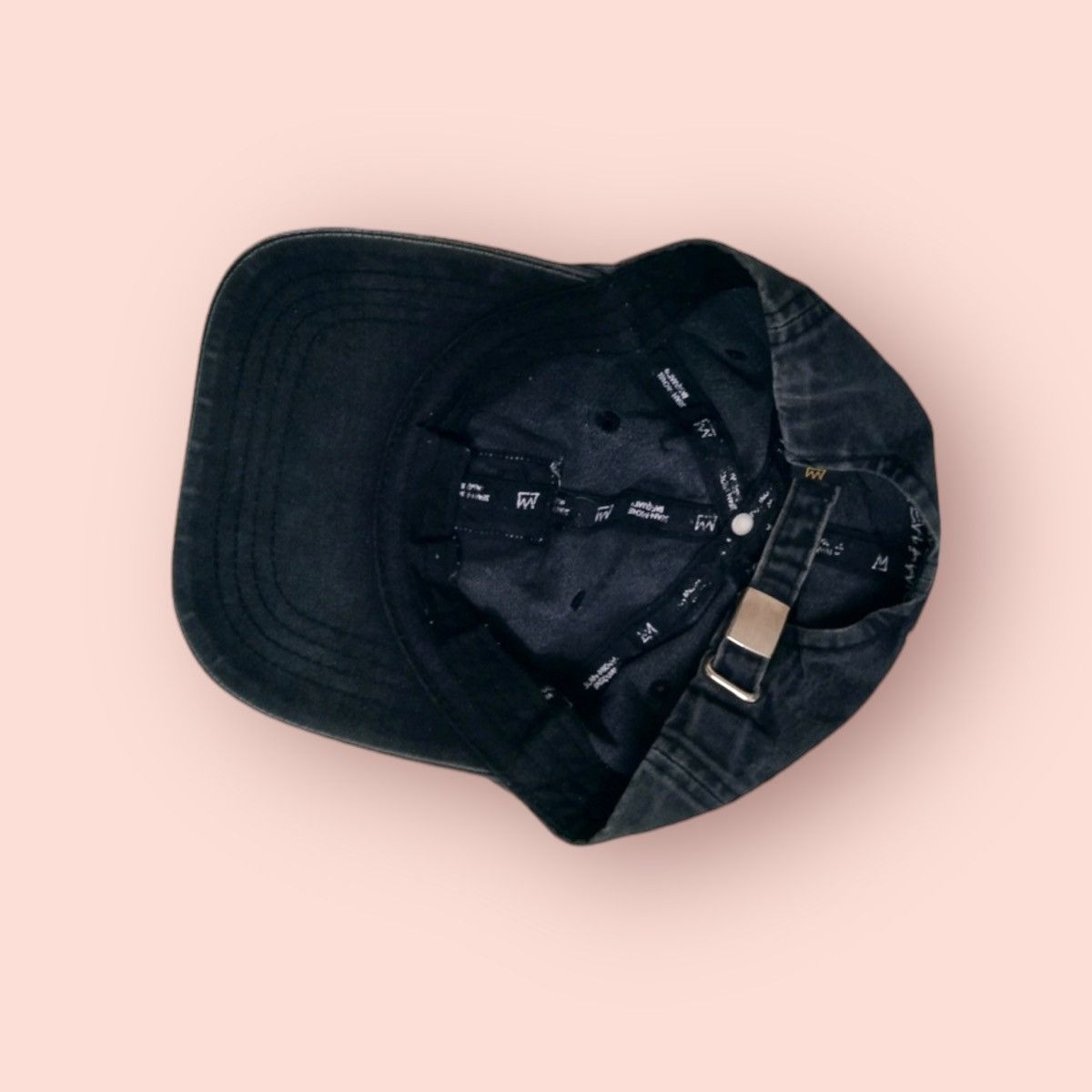 Jean-Michel Basquiat × Vintage JEAN MICHEL BASQUIAT BLACK WASHED DENIM STRAPBACK Size ONE SIZE - 12 Thumbnail