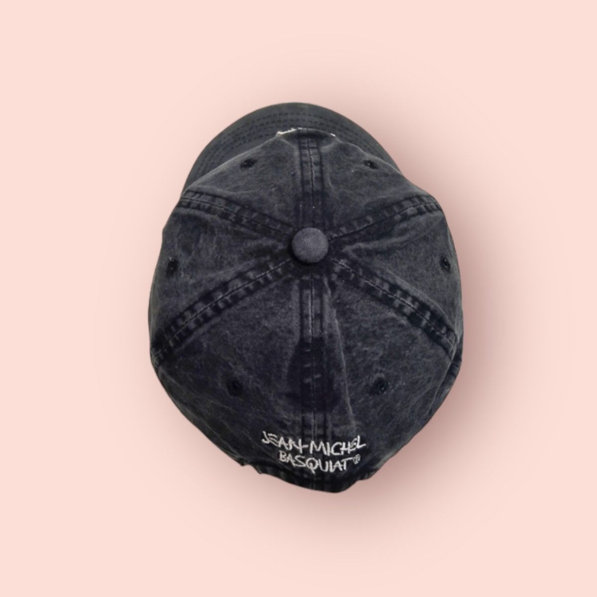 Jean-Michel Basquiat × Vintage JEAN MICHEL BASQUIAT BLACK WASHED DENIM STRAPBACK Size ONE SIZE - 9 Thumbnail