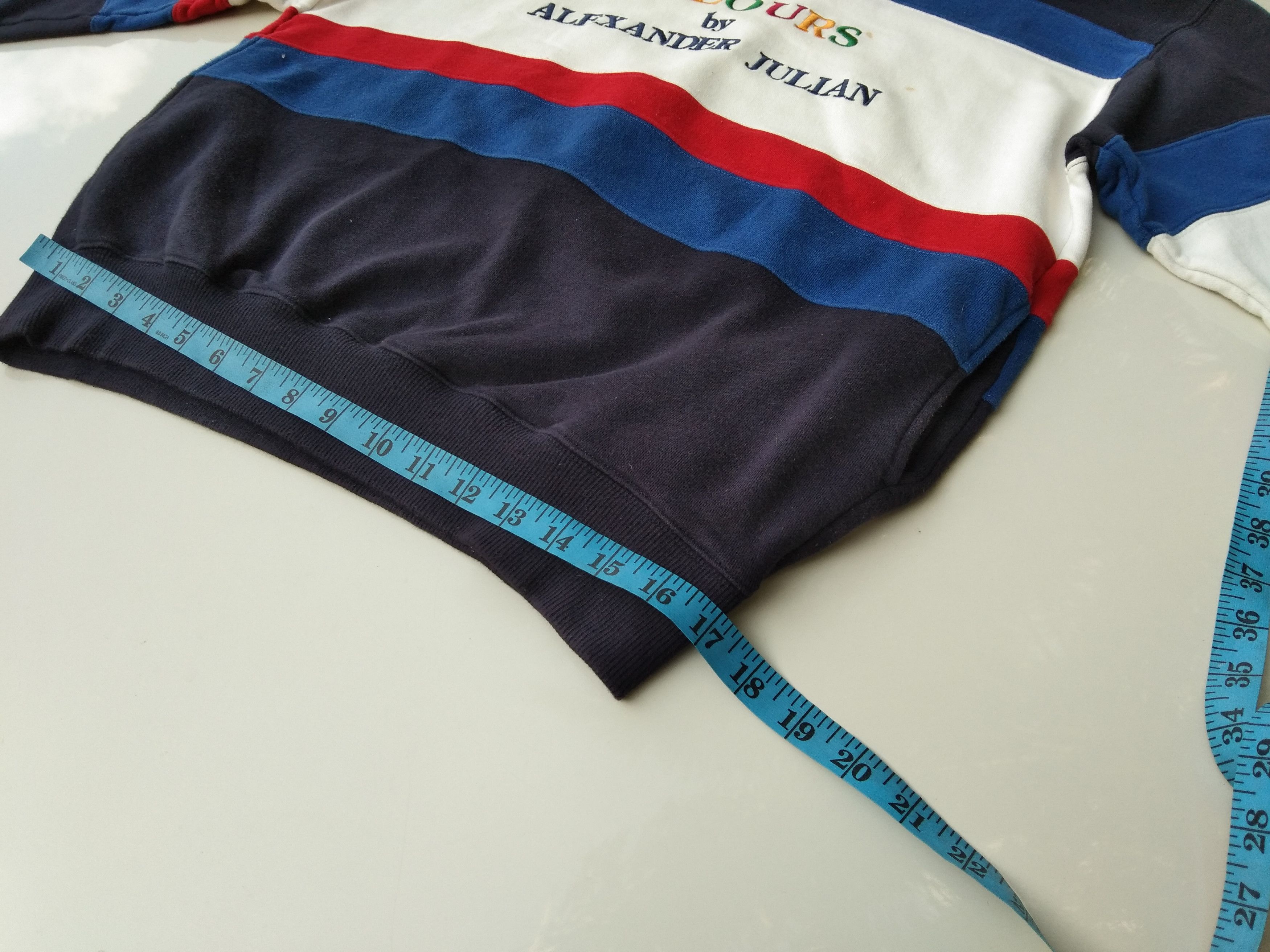 Alexander Julian × Designer VINTAGE COLOURS EMBROIDERY SWEATSHIRT HOODIE Size US L / EU 52-54 / 3 - 7 Thumbnail