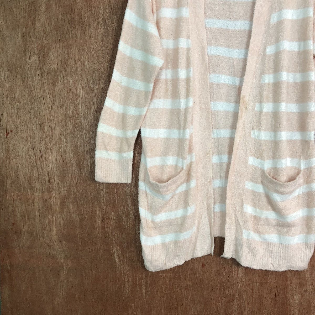 OVER THE STRiPES Uniqlo cardigan Stripe Shaggy Fur Mohair Knitwear #6649 Size US L / EU 52-54 / 3 - 4 Thumbnail
