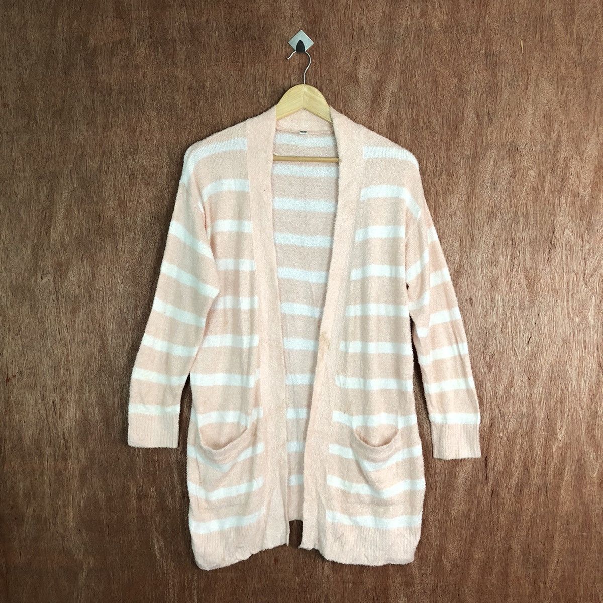 OVER THE STRiPES Uniqlo cardigan Stripe Shaggy Fur Mohair Knitwear #6649 Size US L / EU 52-54 / 3 - 1 Thumbnail