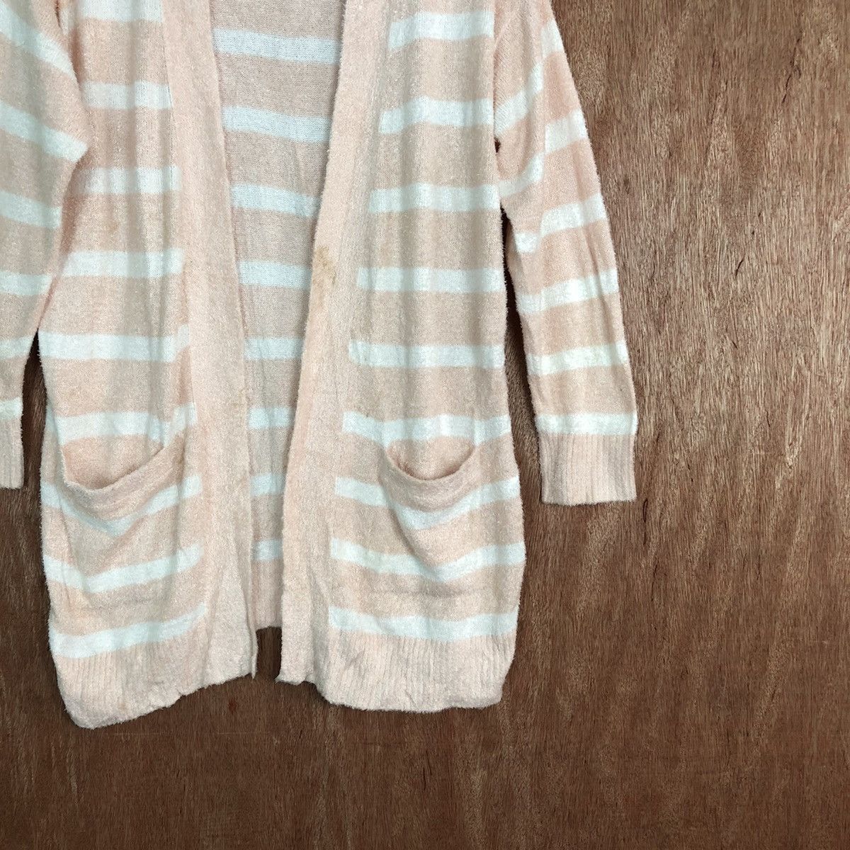 OVER THE STRiPES Uniqlo cardigan Stripe Shaggy Fur Mohair Knitwear #6649 Size US L / EU 52-54 / 3 - 5 Thumbnail