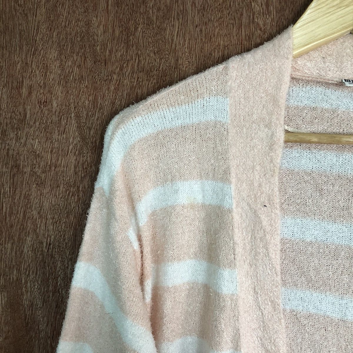 OVER THE STRiPES Uniqlo cardigan Stripe Shaggy Fur Mohair Knitwear #6649 Size US L / EU 52-54 / 3 - 6 Thumbnail