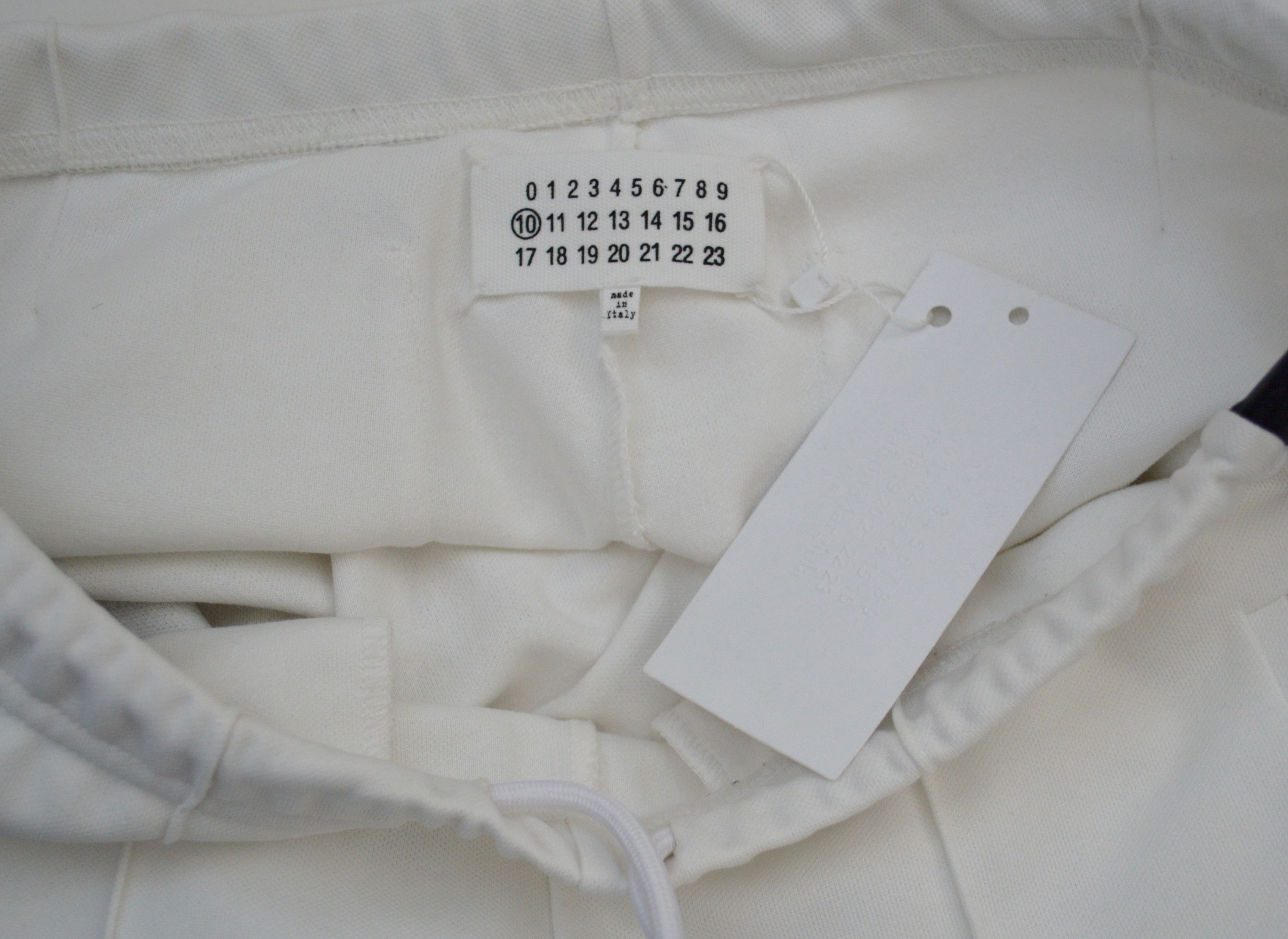Maison Margiela S/S 18 White Flared Leg Side Stripe Sweatpants Size US 30 / EU 46 - 3 Thumbnail