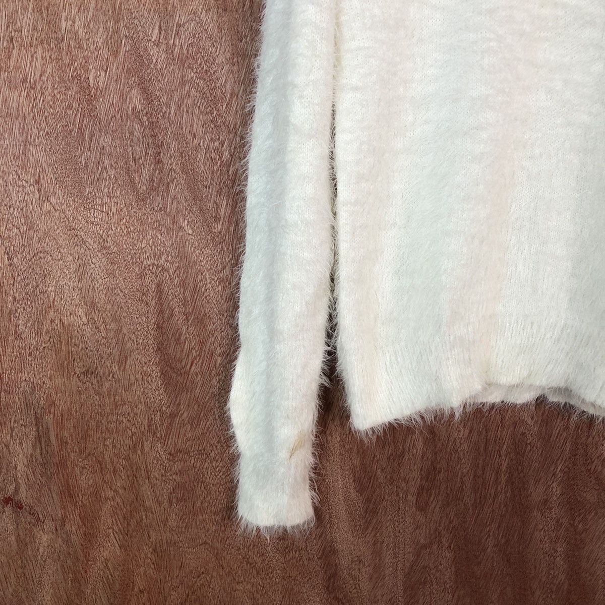 Homespun Knitwear Bye-Bye White Shag Shaggy Fur Mohair Knitwear #6650 Size US M / EU 48-50 / 2 - 4 Thumbnail