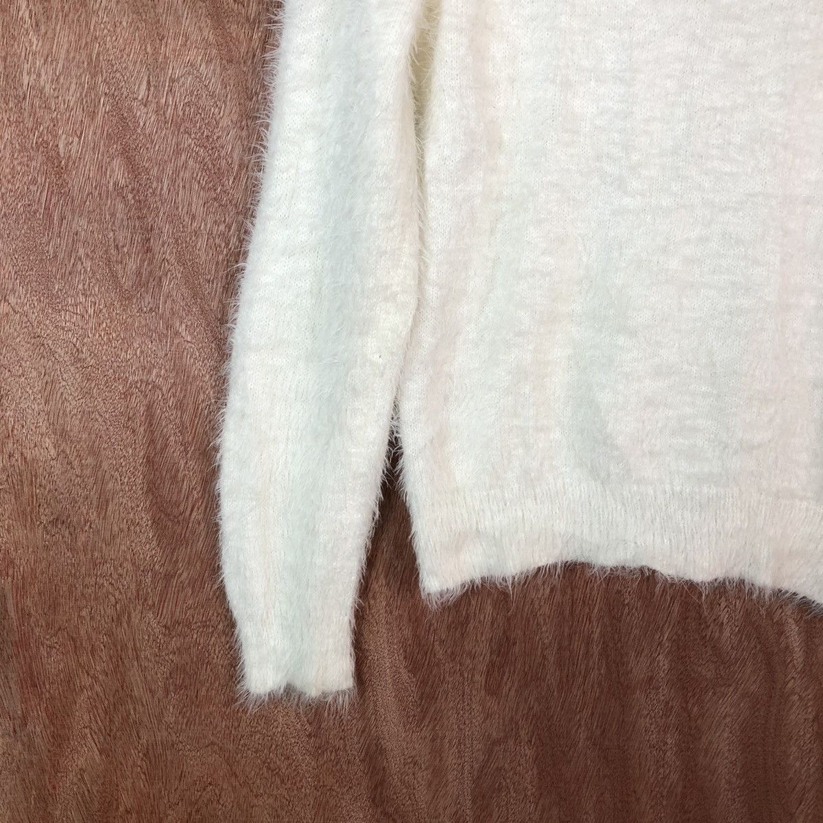 Homespun Knitwear Bye-Bye White Shag Shaggy Fur Mohair Knitwear #6650 Size US M / EU 48-50 / 2 - 11 Thumbnail