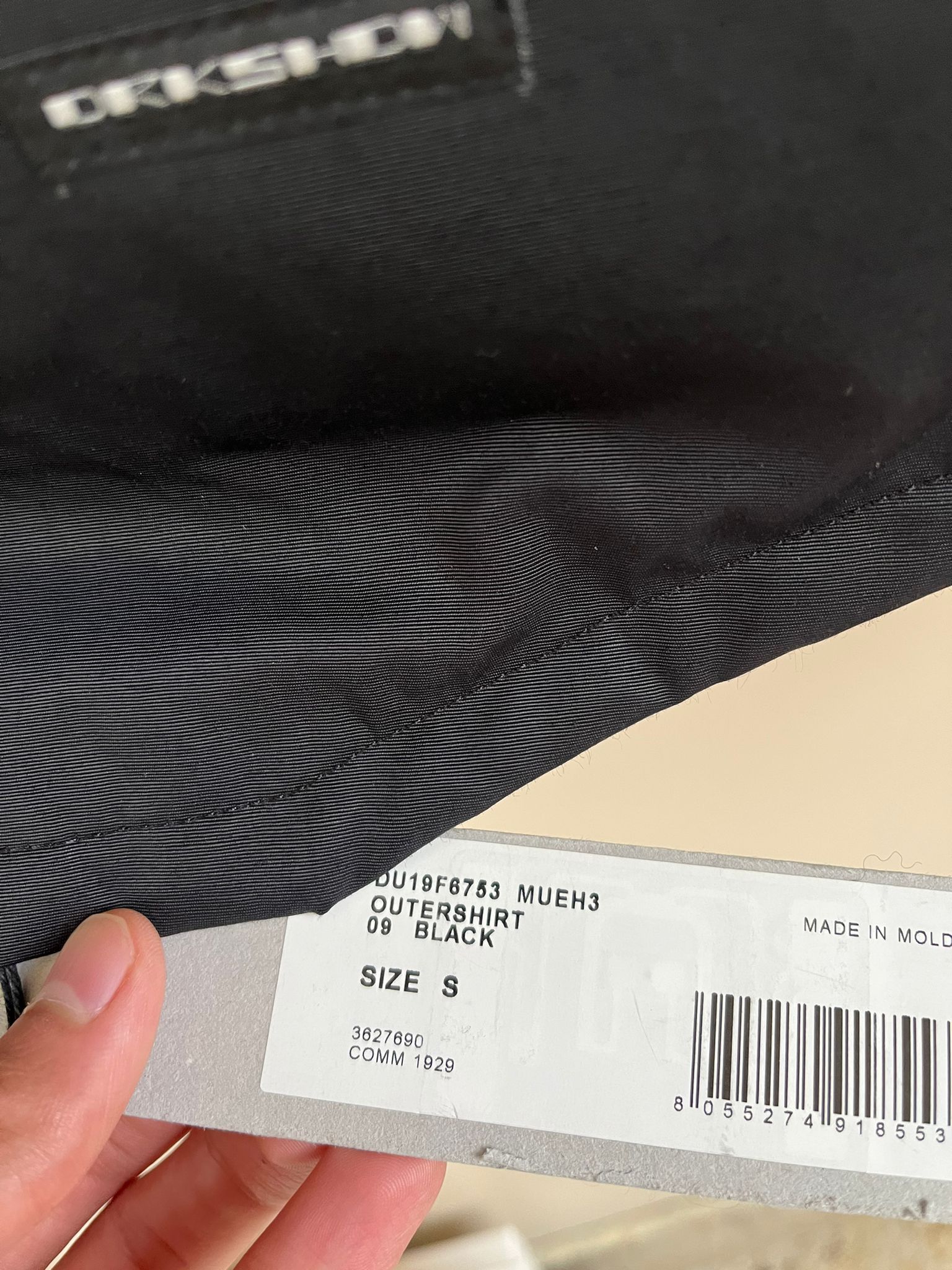 Rick Owens Drkshdw FW19 Padded Patch Outershirt in Black Size US S / EU 44-46 / 1 - 6 Thumbnail