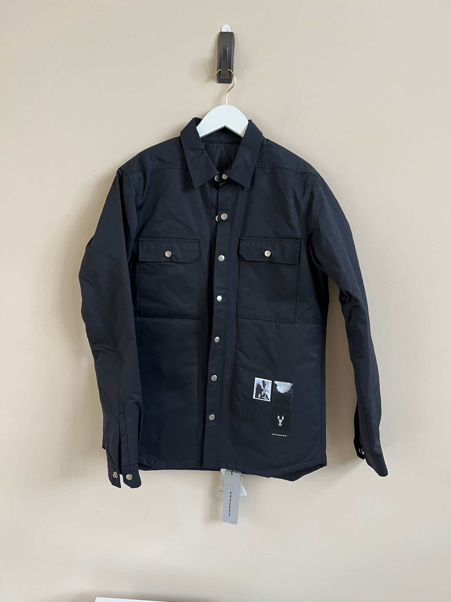 Rick Owens Drkshdw FW19 Padded Patch Outershirt in Black Size US S / EU 44-46 / 1 - 1 Thumbnail