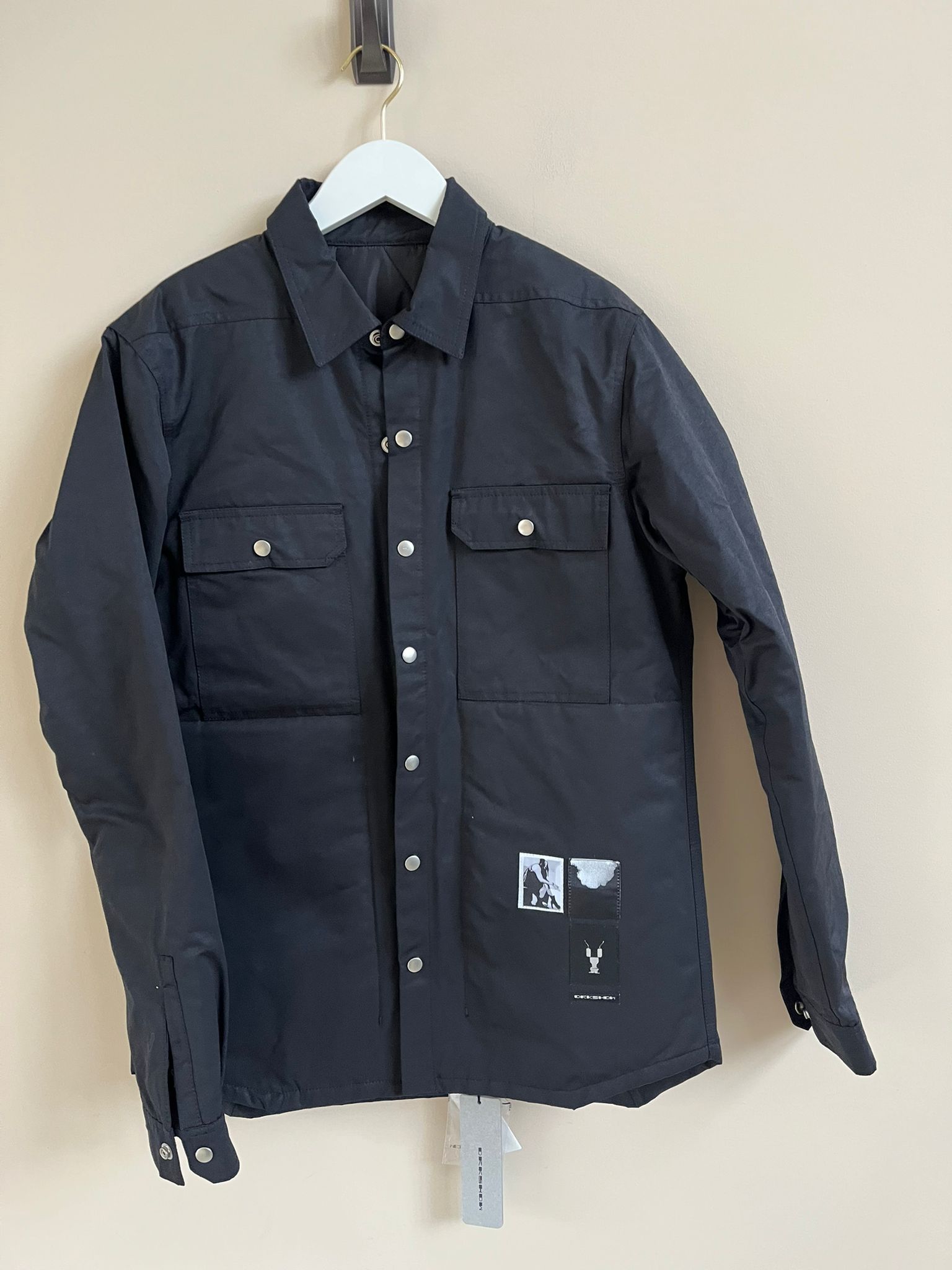 Rick Owens Drkshdw FW19 Padded Patch Outershirt in Black Size US S / EU 44-46 / 1 - 5 Thumbnail