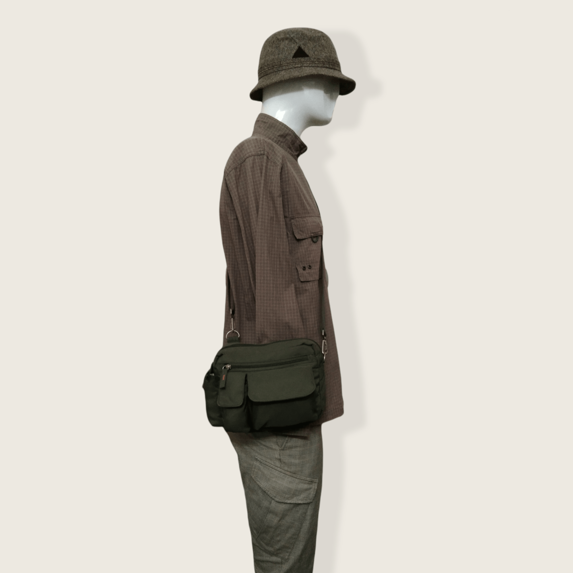 Japanese Brand VINTAGE UNIQLO GREEN ARMY CROSSBODY BAG Size ONE SIZE - 4 Thumbnail