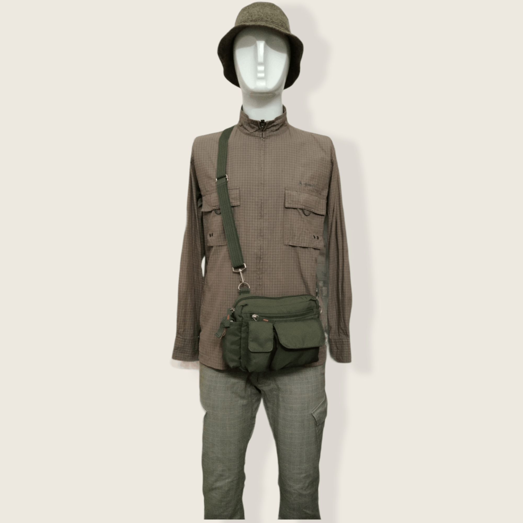 Japanese Brand VINTAGE UNIQLO GREEN ARMY CROSSBODY BAG Size ONE SIZE - 3 Thumbnail
