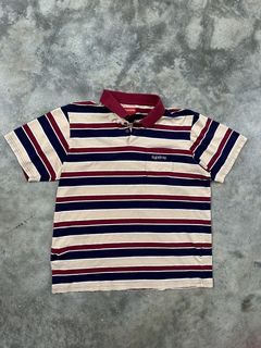 Supreme Louis Vuitton Blue Dark Luxury Brand Polo Shirt