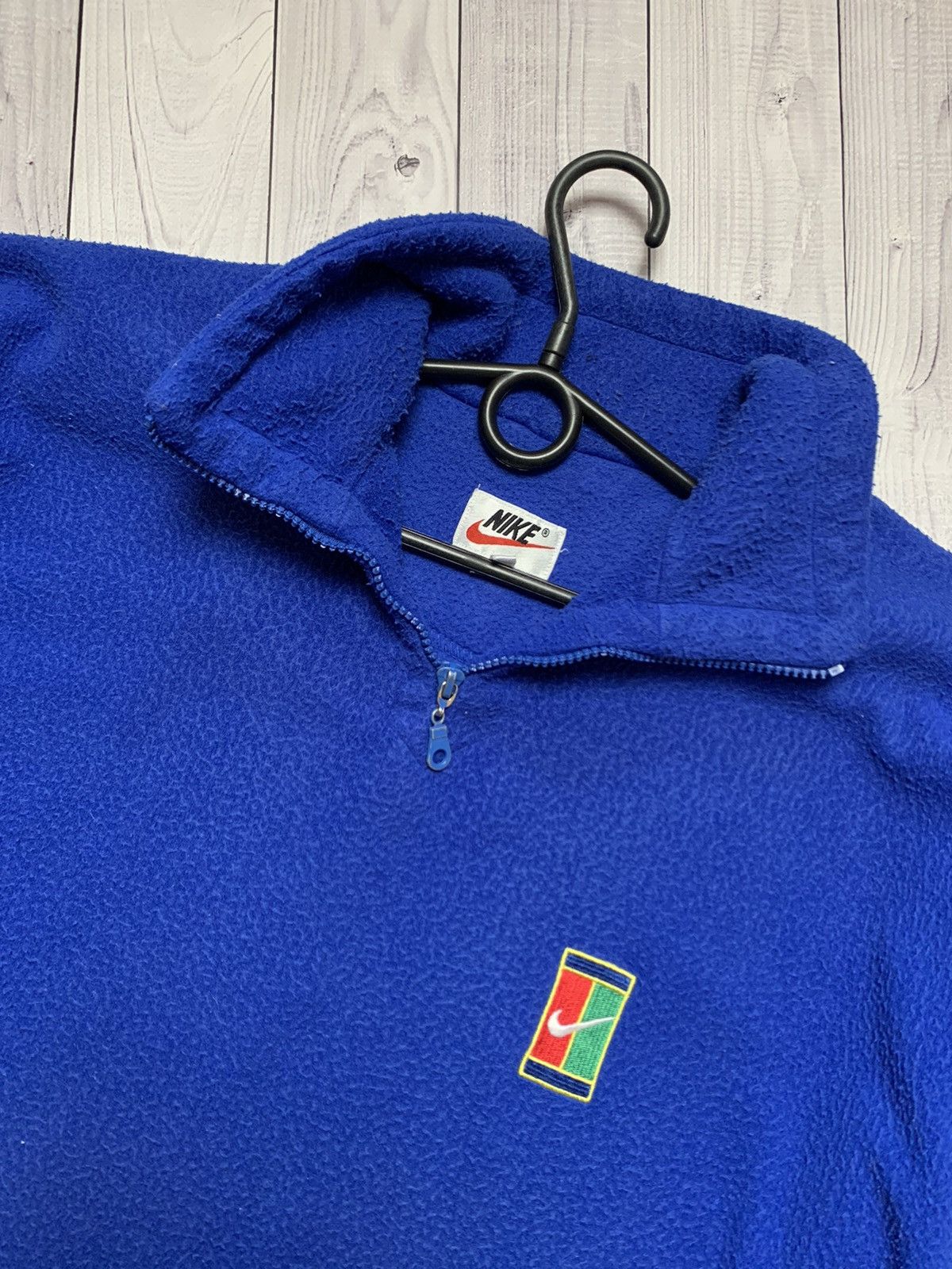 Nike × Vintage Vintage Nike sweatshirt 1/4 zip court size L/XL Size US L / EU 52-54 / 3 - 3 Thumbnail