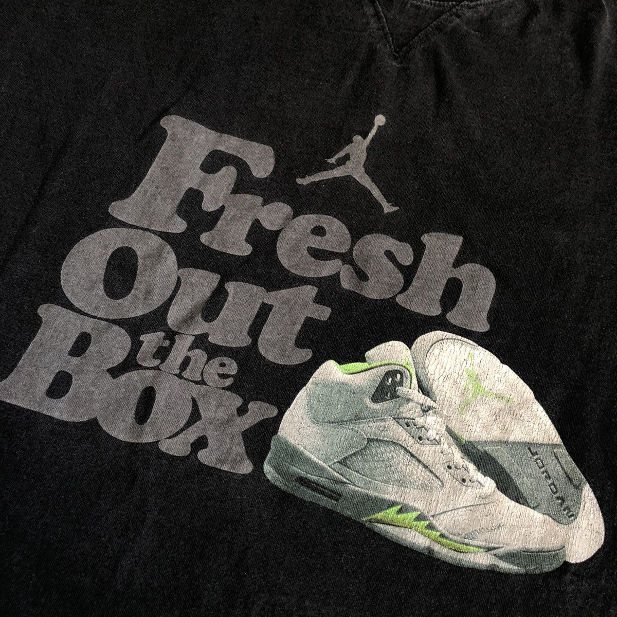 Jordan Brand Vintage 2000s Air Jordan 5 Green Bean Fresh Out The Box Tee Size US XL / EU 56 / 4 - 3 Thumbnail