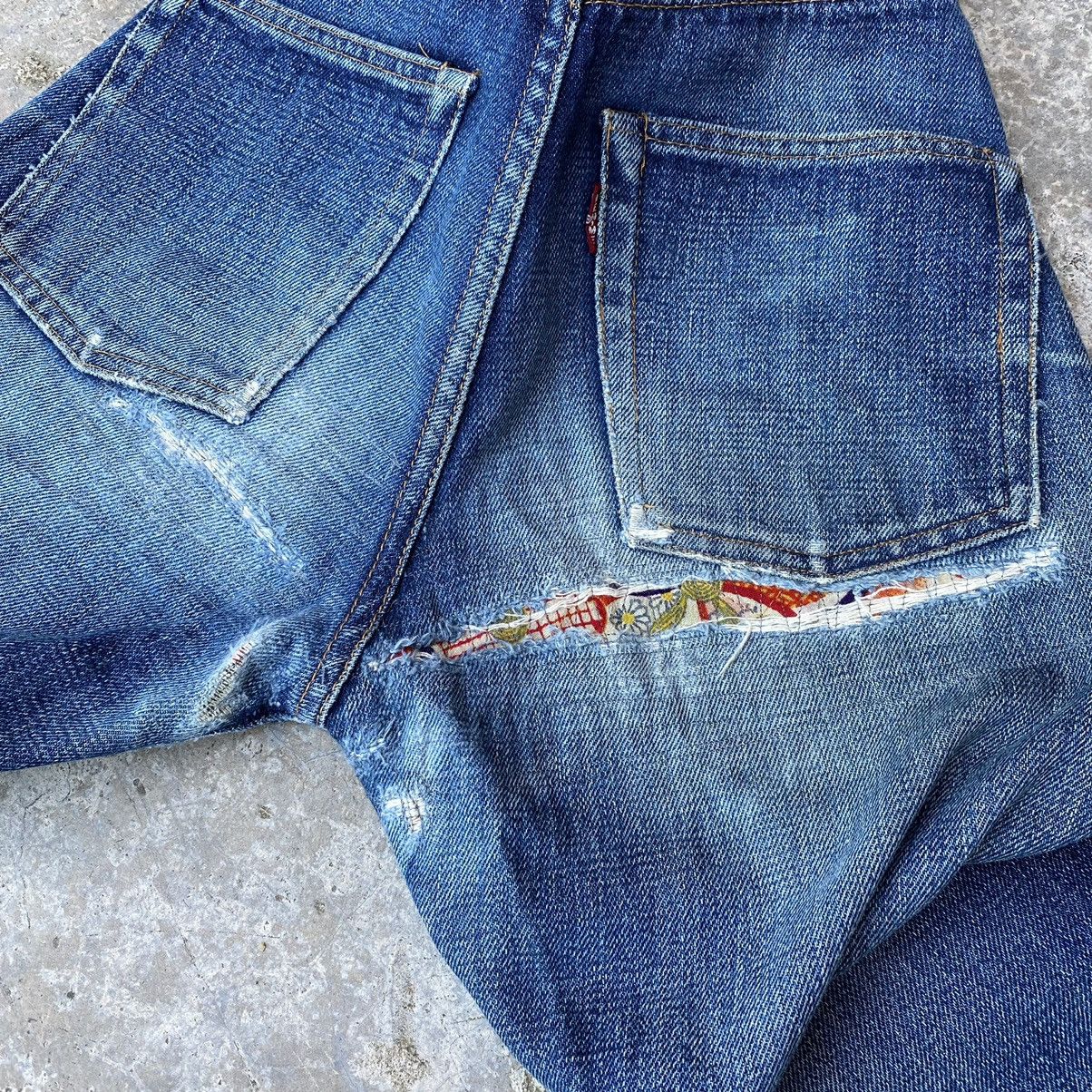 Denime × Japanese Brand Vintage Denime Patchwork Selvedge Jeans Distressed Denim Size 26" / US 2 / IT 38 - 4 Thumbnail