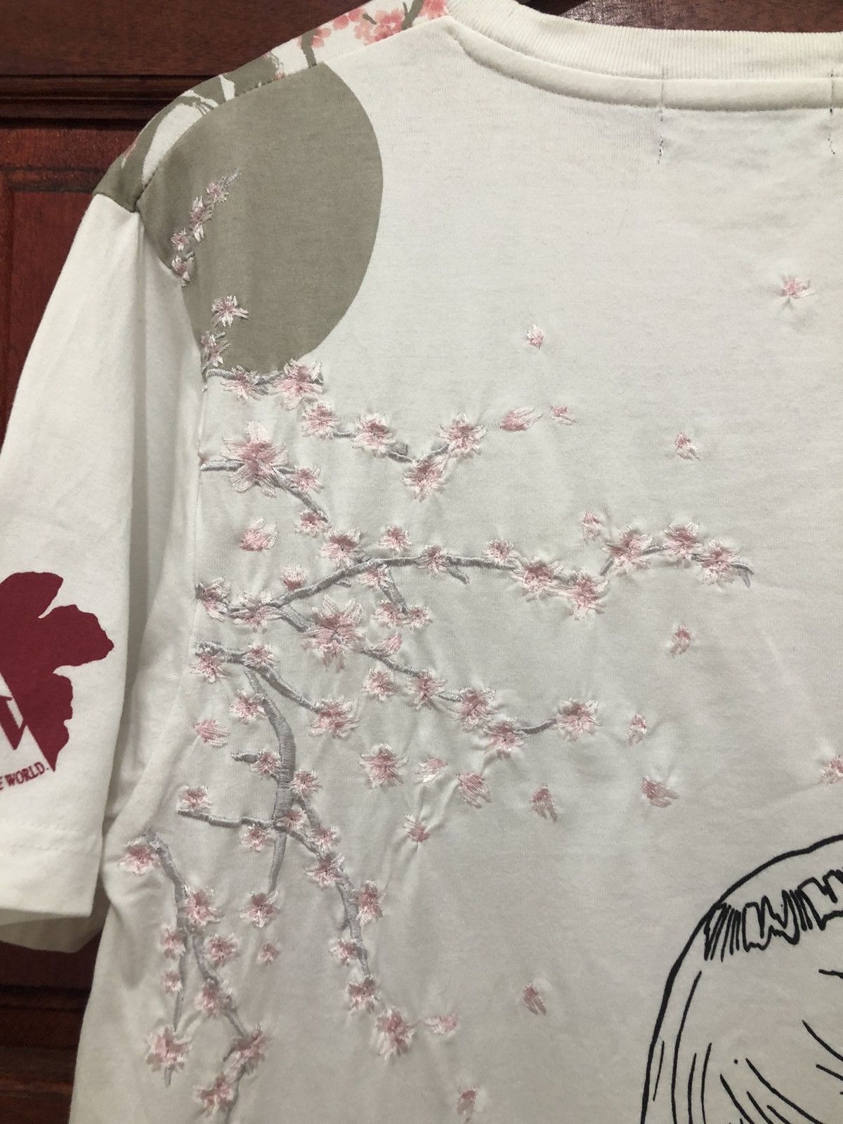 Cartoon Network × Japanese Brand Rare Evangelion Rei Ayanami Embroidery Sakura Flower Size US L / EU 52-54 / 3 - 5 Thumbnail
