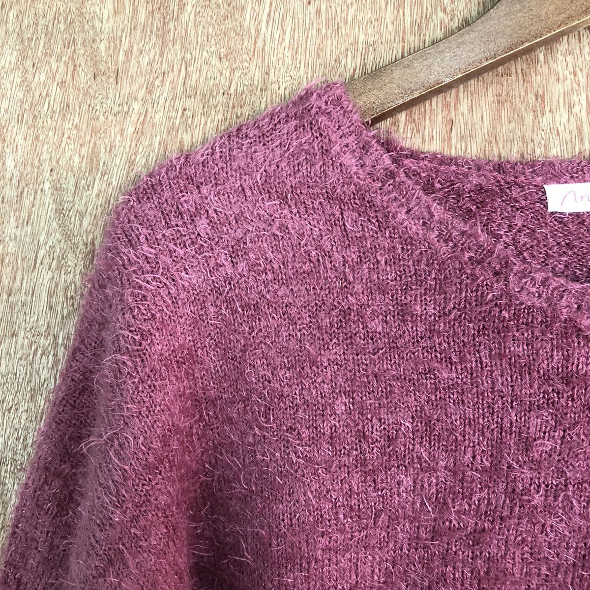 Japanese Brand Anne Basket Shag Shaggy Fur Mohair Knitwear #6636 Size L / US 10 / IT 46 - 6 Thumbnail
