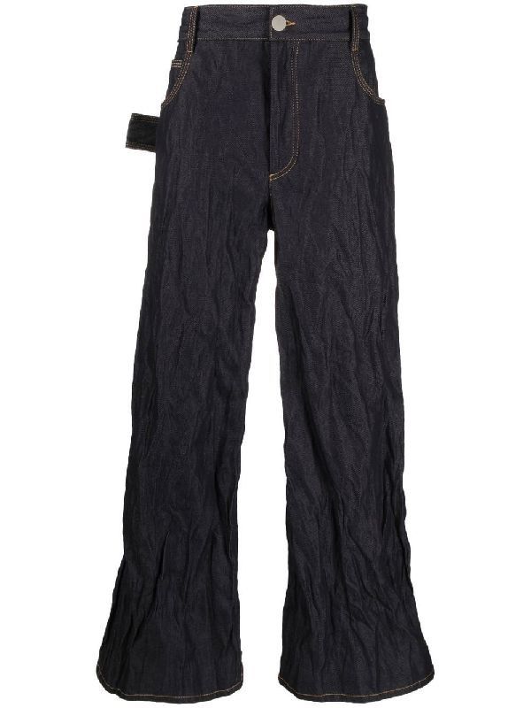 Bottega Veneta o1loc1c0723 Trousers Metal Denim Twill in Indigo Size US 34 / EU 50 - 1 Thumbnail