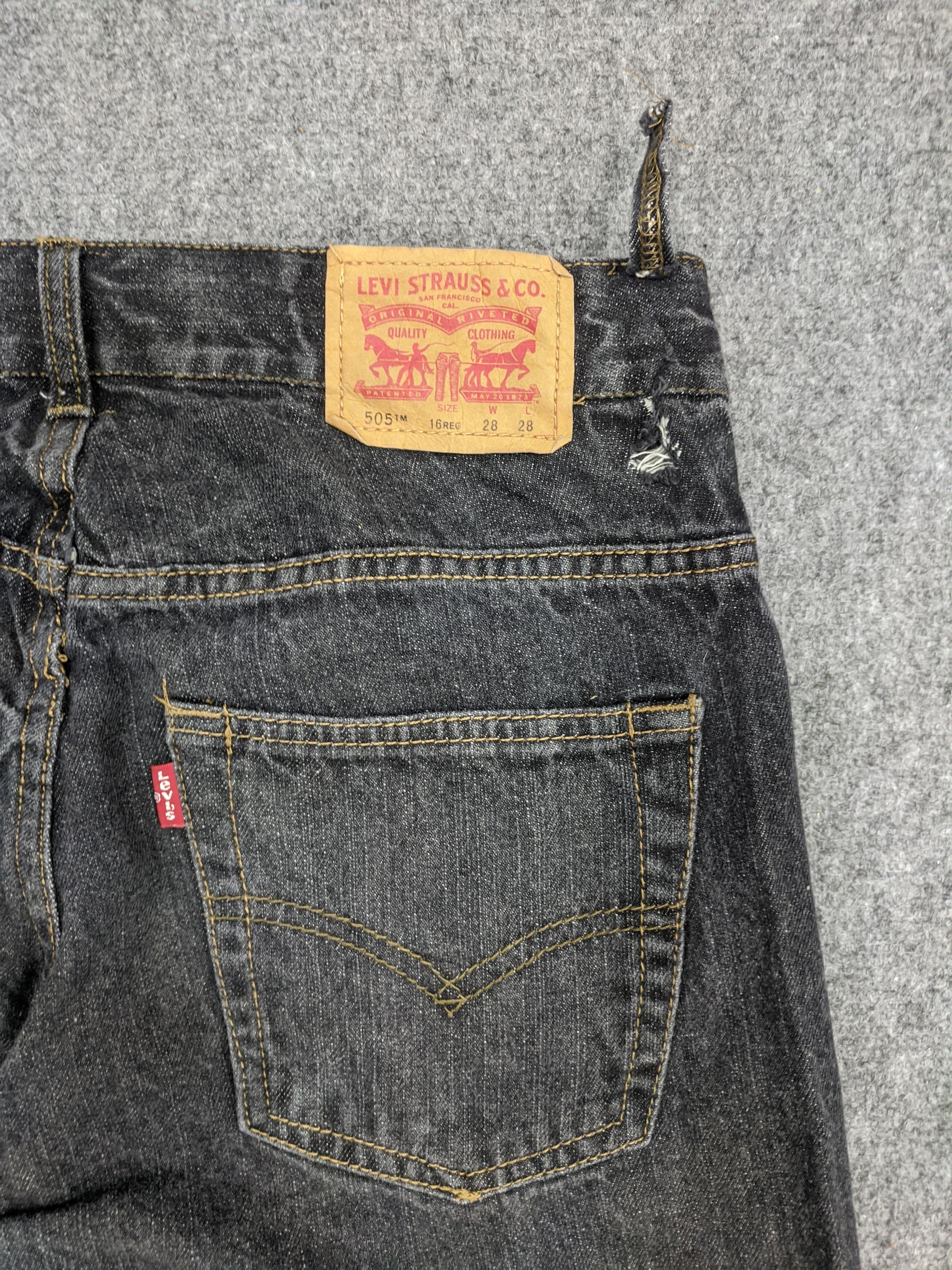 Levi's Vintage Levis 505 Light Wash Black Jeans DP0892 Size US 29 - 10 Thumbnail