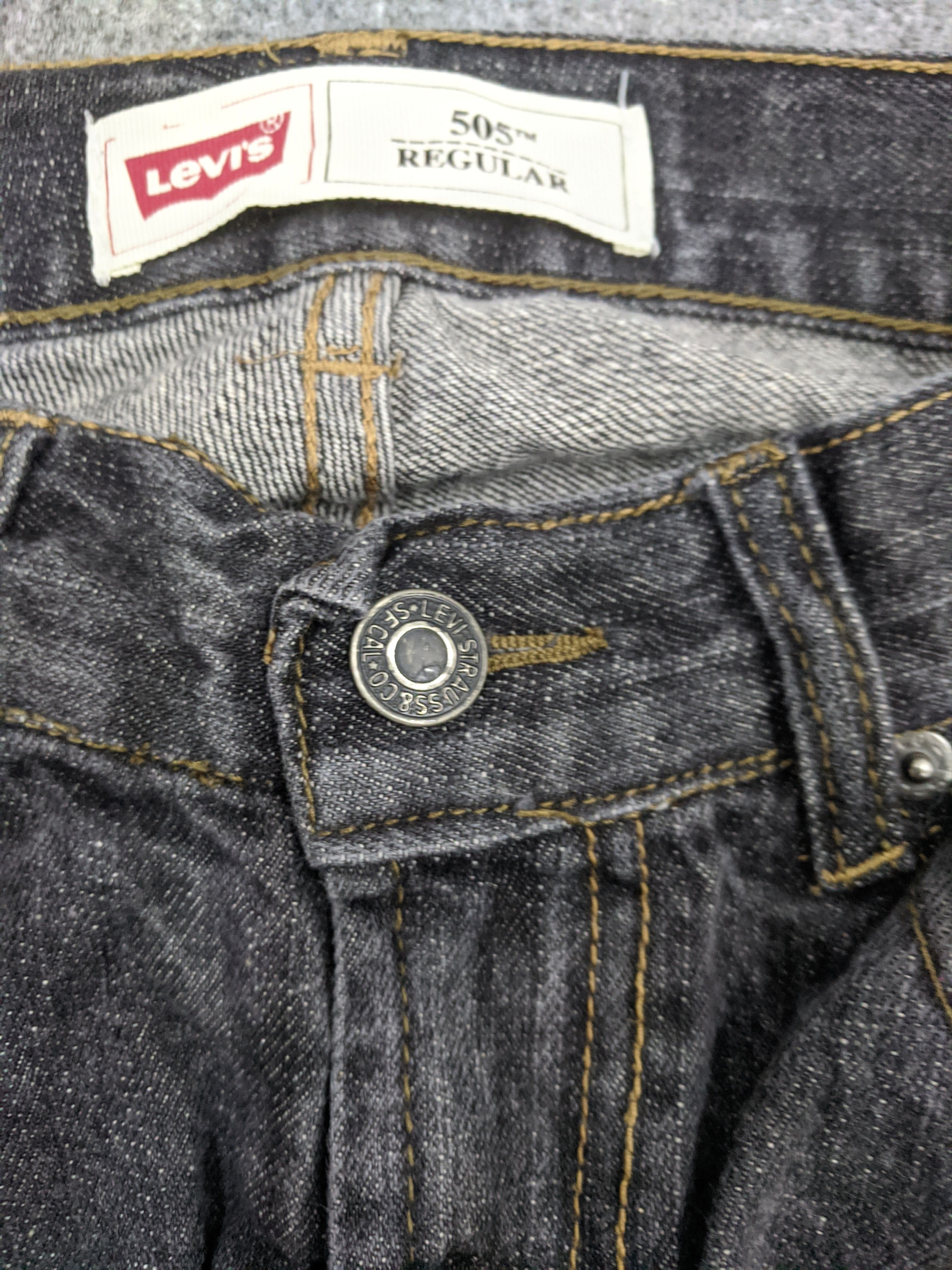 Levi's Vintage Levis 505 Light Wash Black Jeans DP0892 Size US 29 - 7 Thumbnail