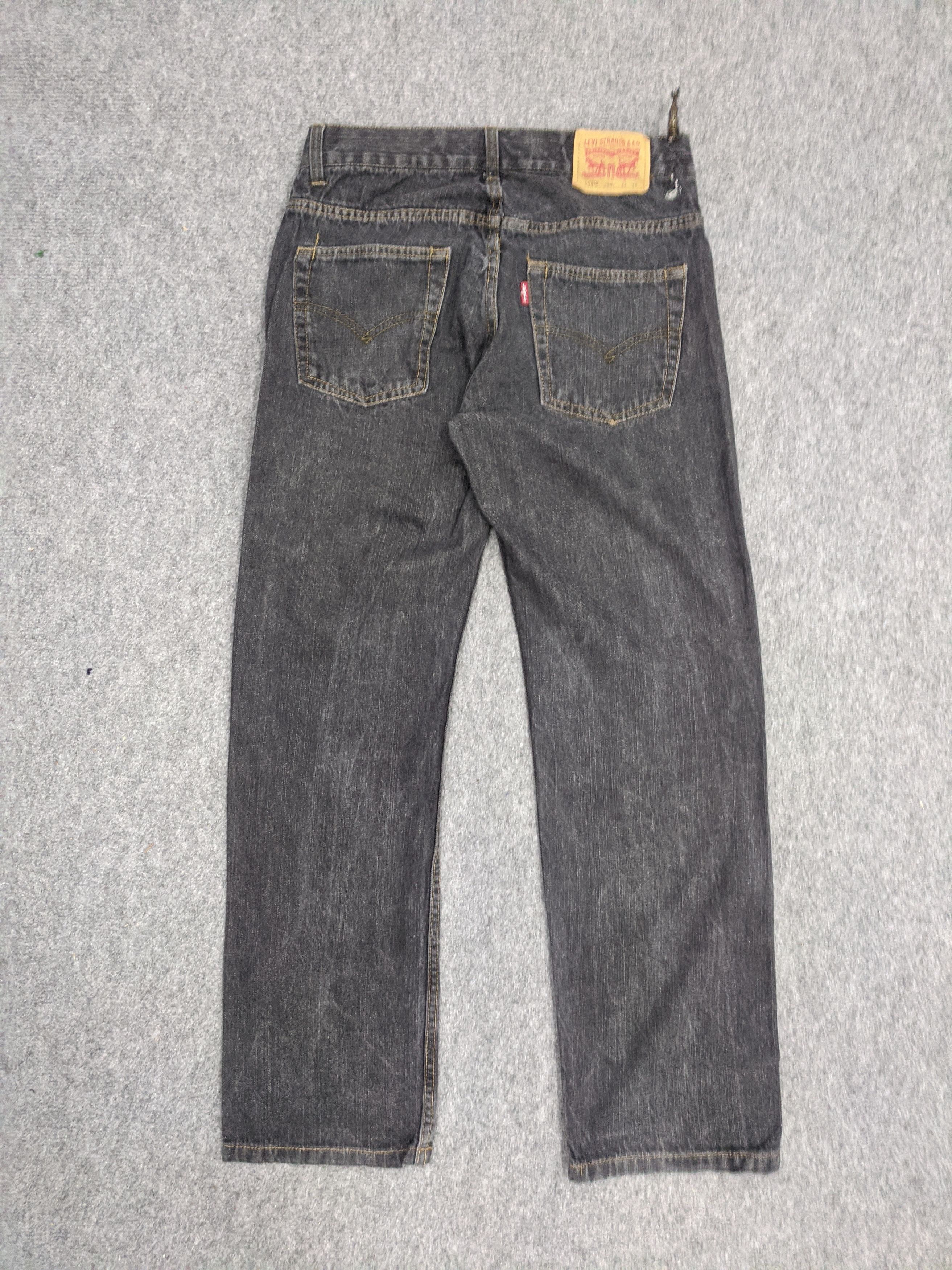 Levi's Vintage Levis 505 Light Wash Black Jeans DP0892 Size US 29 - 3 Thumbnail