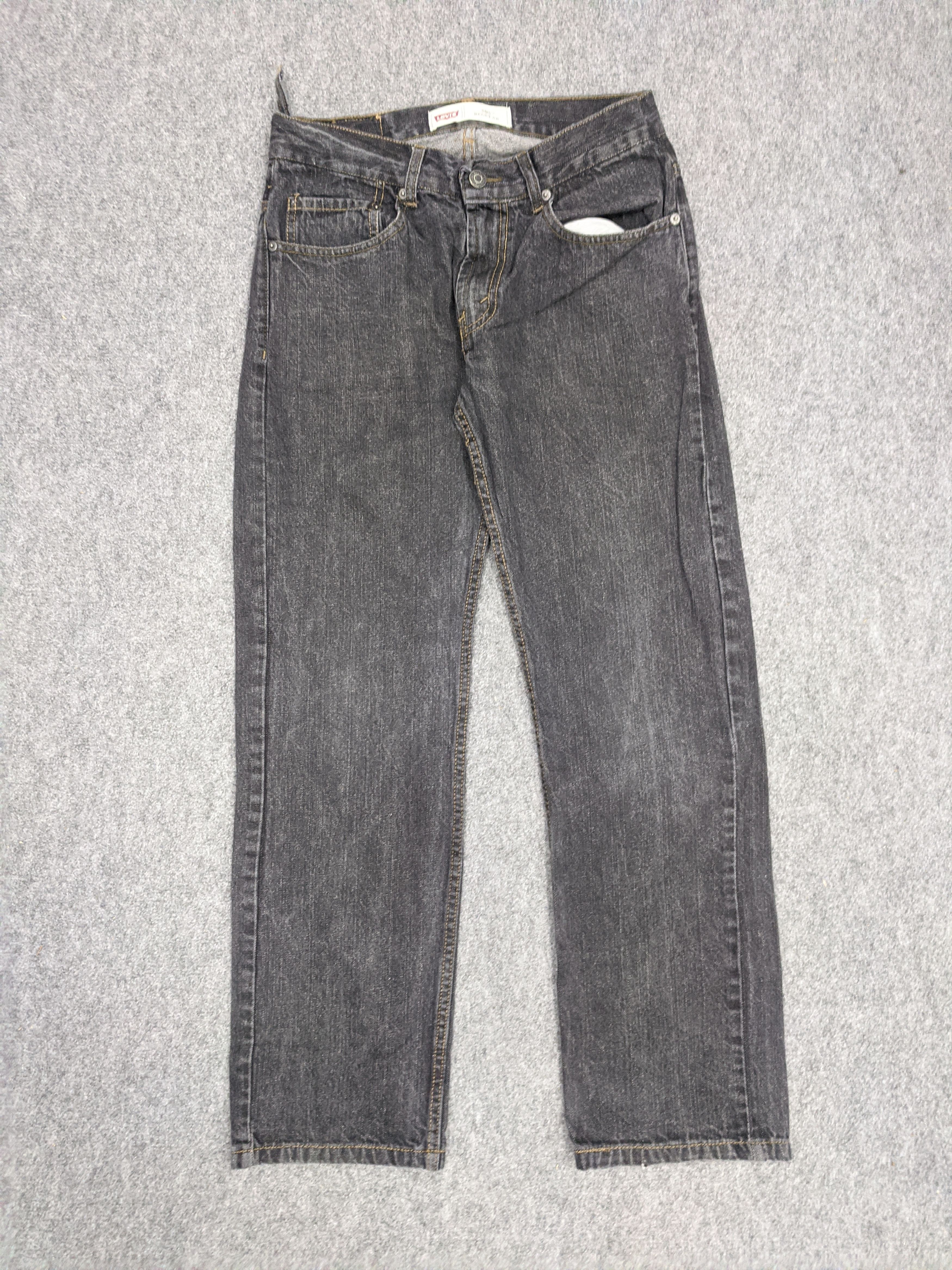 image of Levis 505 Light Wash Black Jeans, Men's (Size 29)