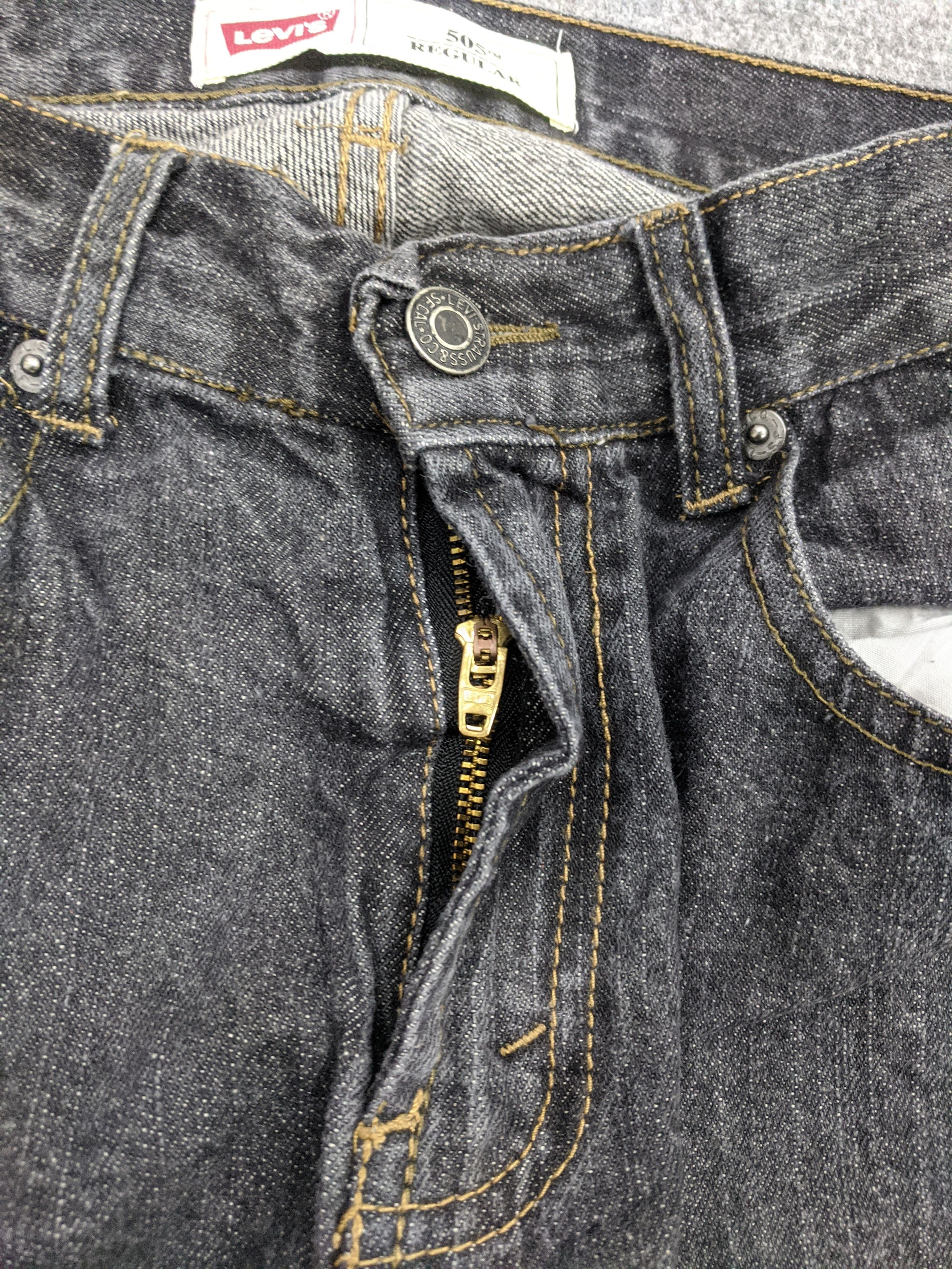 Levi's Vintage Levis 505 Light Wash Black Jeans DP0892 Size US 29 - 8 Thumbnail