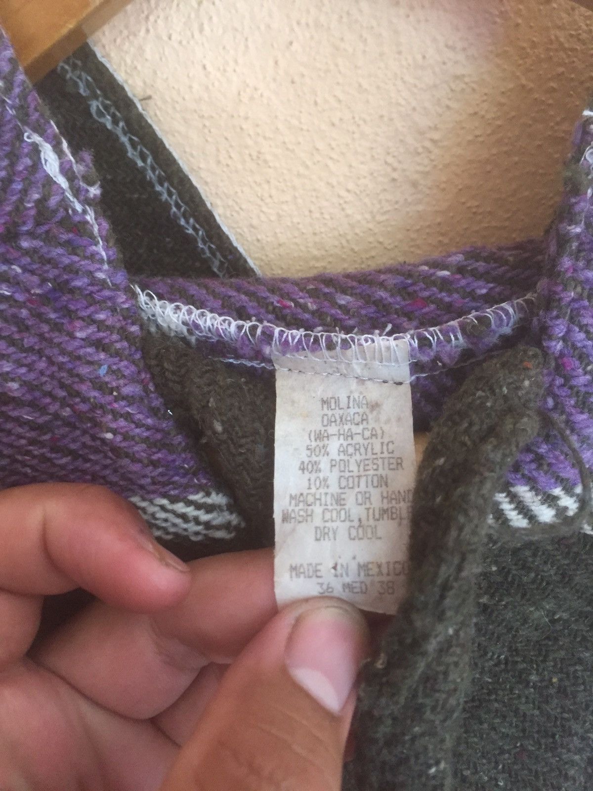 If Six Was Nine RARE MEXICAN BAJA JACKET HOODIE COLORBLOCK LIKE INDIGO Size US S / EU 44-46 / 1 - 8 Thumbnail