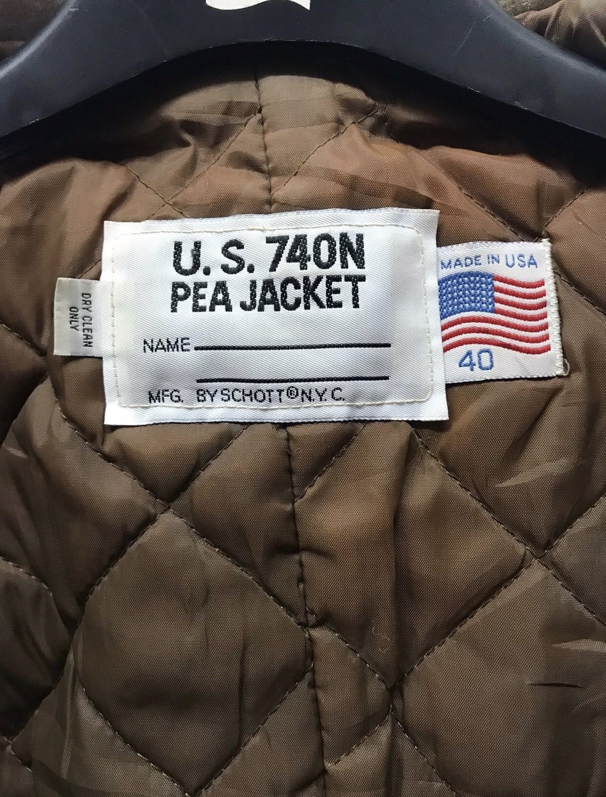 Schott Vintage SCHOTT NYC U.S 740N PEA JACKETS WOOL MADE IN USA Size US XS / EU 42 / 0 - 4 Thumbnail