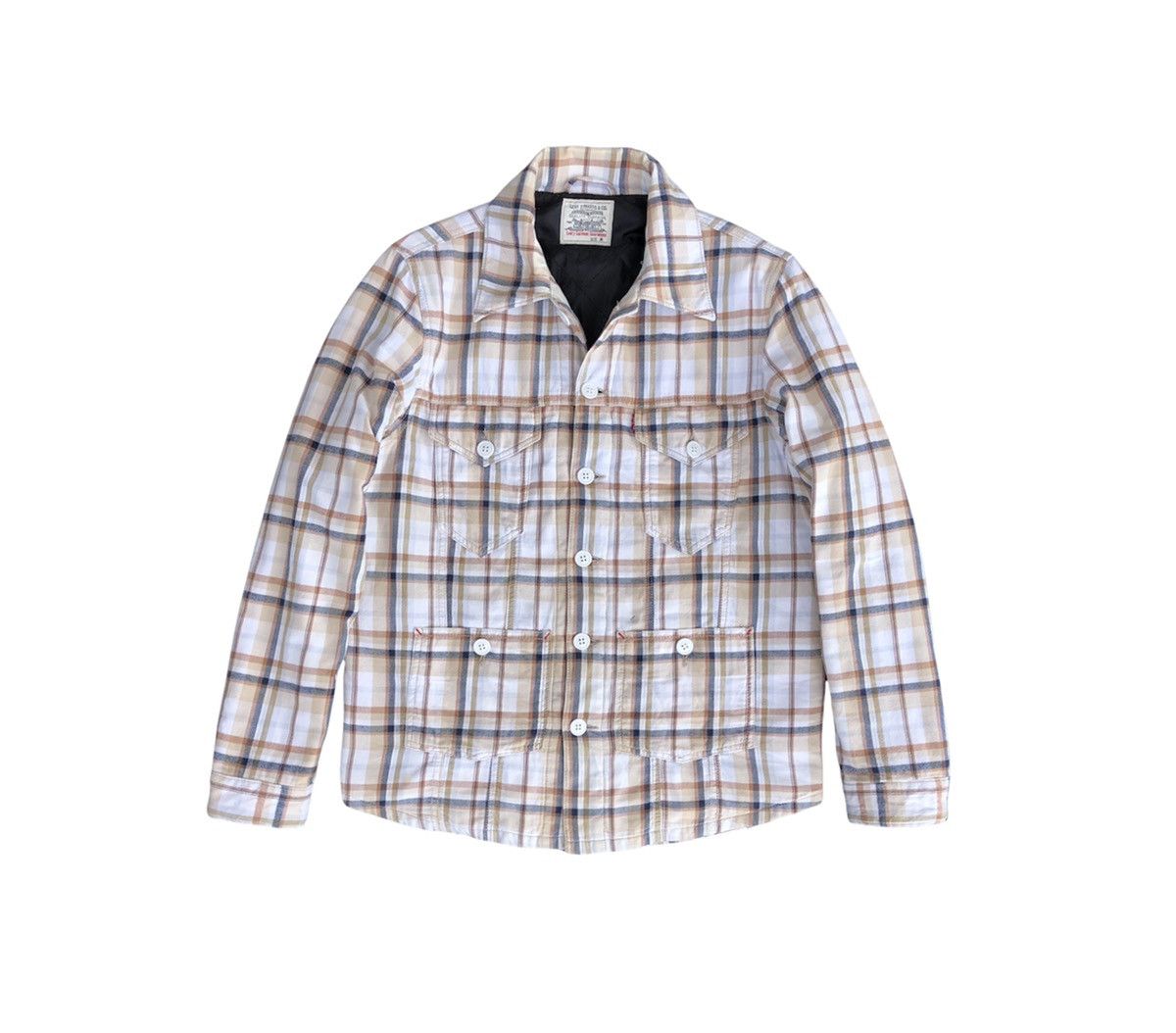 Levi's Levis Check Printed Jacket Quilted Lined Size US M / EU 48-50 / 2 - 3 Thumbnail