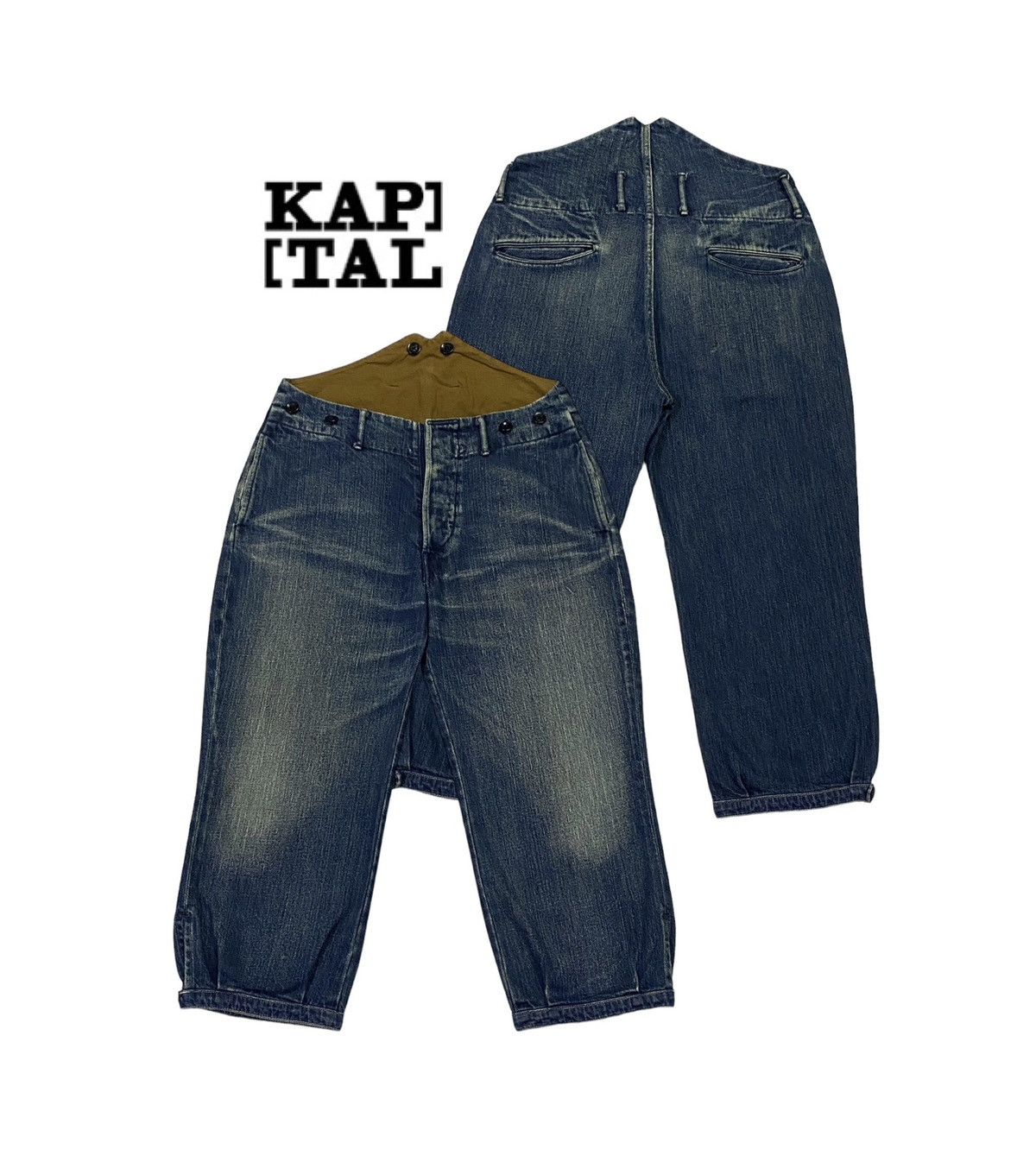 Kapital Kapital Cropped Denim Pants Size US 30 / EU 46 - 1 Thumbnail