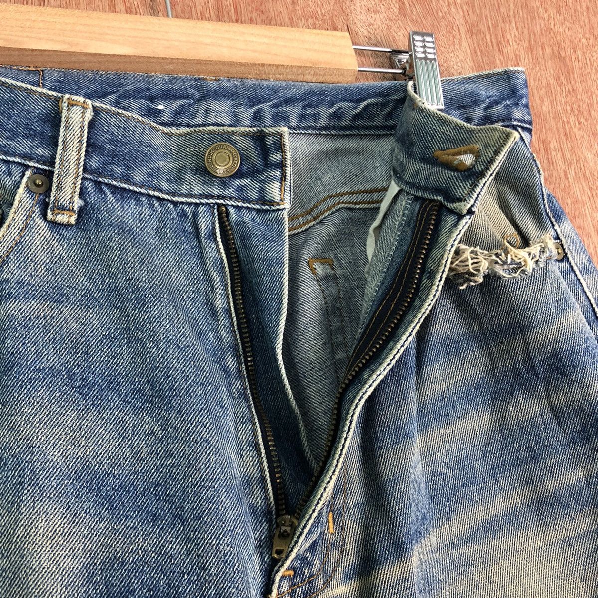 Japanese Brand DLL Japan Blue distressed Denim Jeans Pants #c257 Size US 30 / EU 46 - 5 Thumbnail