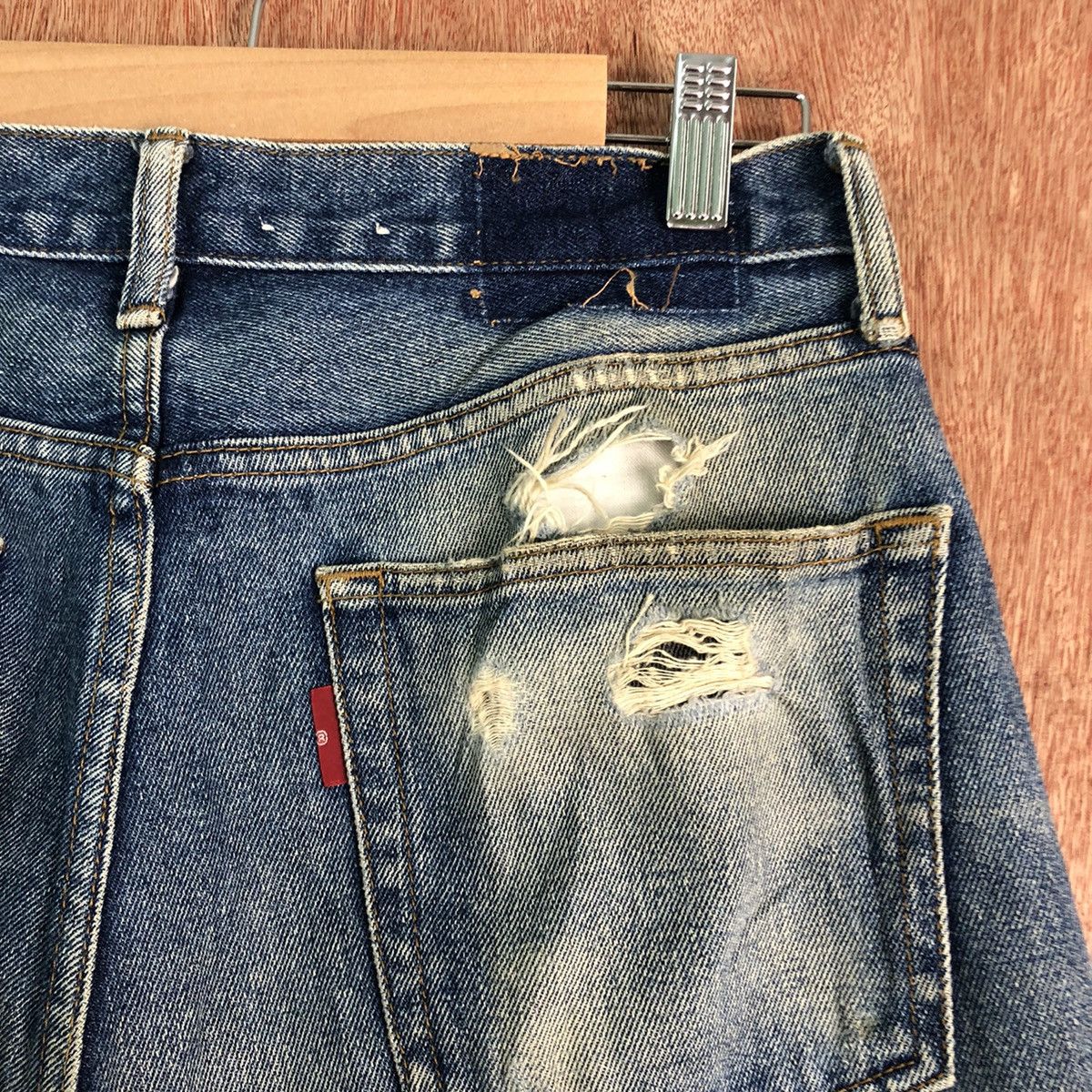 Japanese Brand DLL Japan Blue distressed Denim Jeans Pants #c257 Size US 30 / EU 46 - 9 Thumbnail